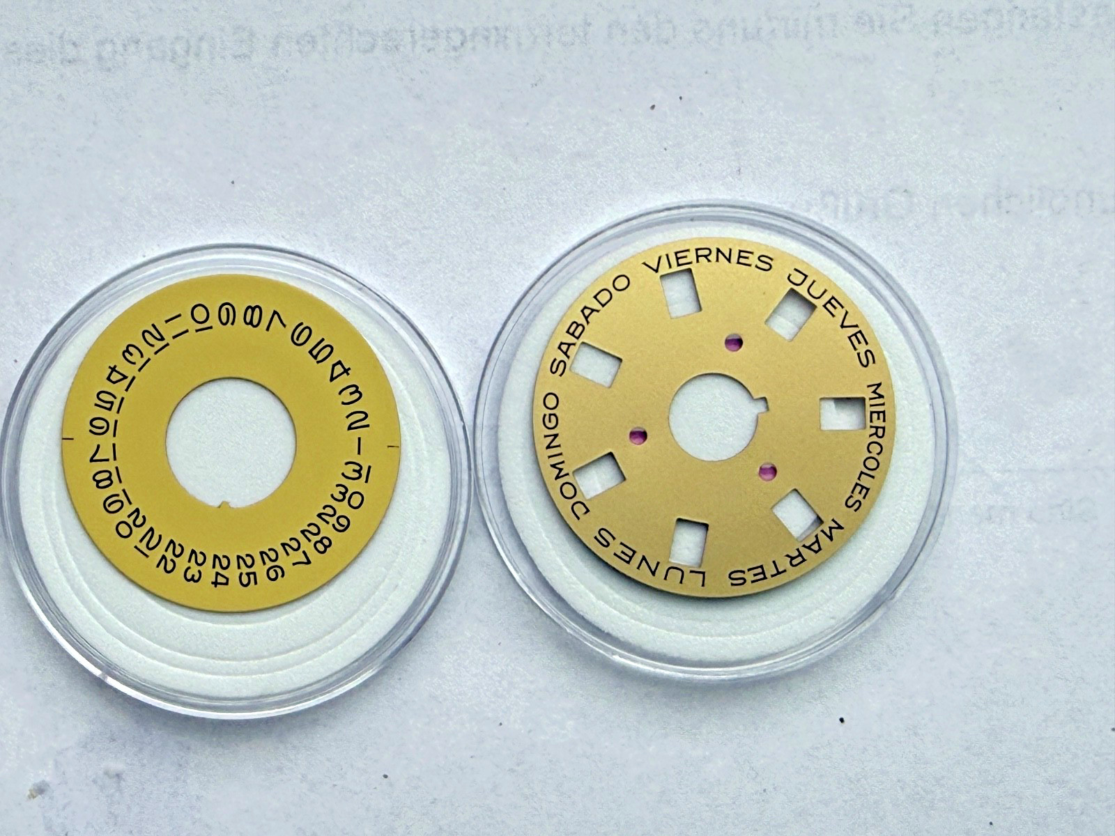 Genuine Rolex 1555 1556 Caliber Spanish Beige Watch Day Date Disc new condition