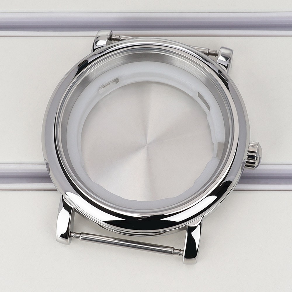 44mm Polished Watch Case 316 Stainless Steel For Seiko NH34 NH35 NH36 NH38 10ATM