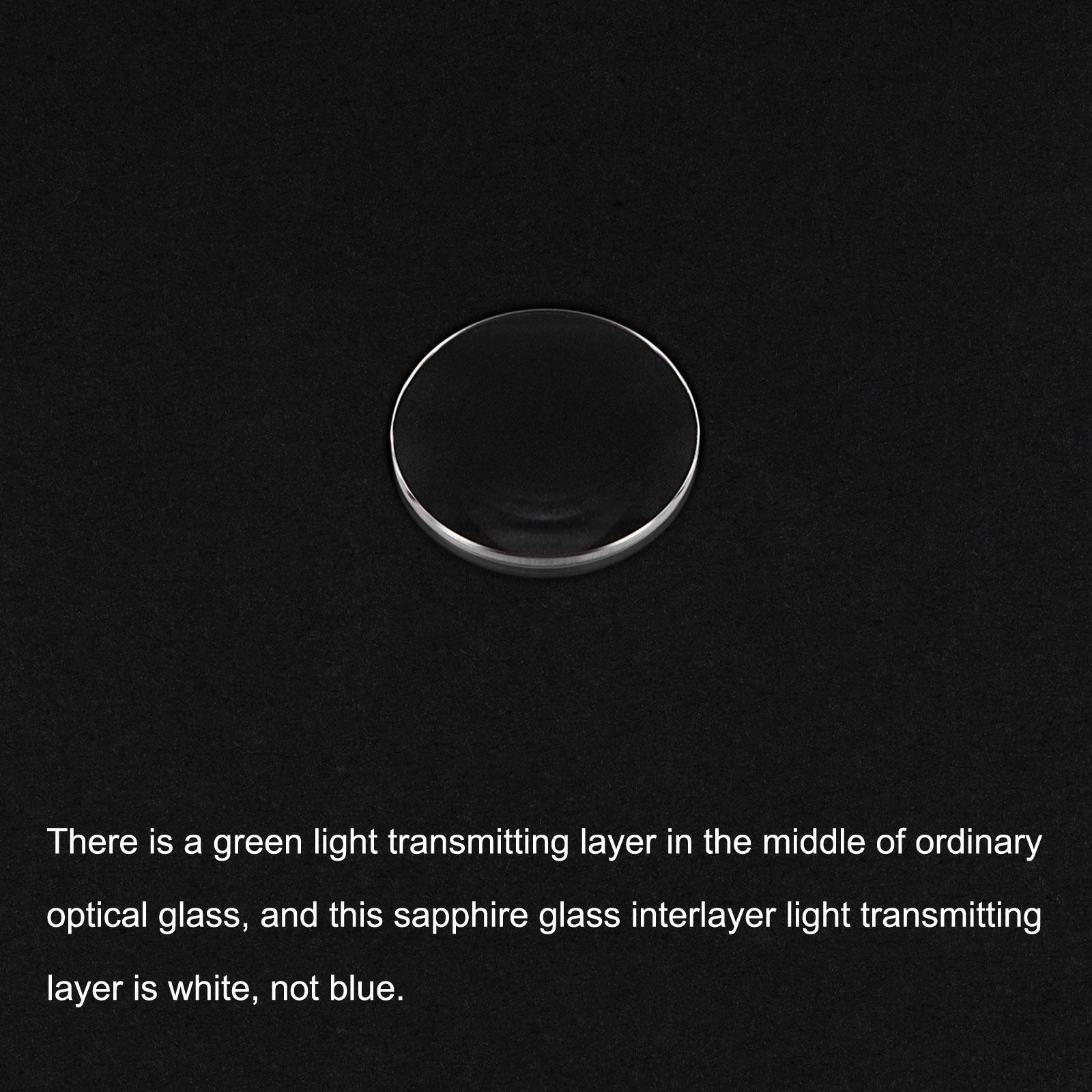 Glass Watch Single Lens Round 21.5mm Dia 1.3mm Edge Thickness, Transparent
