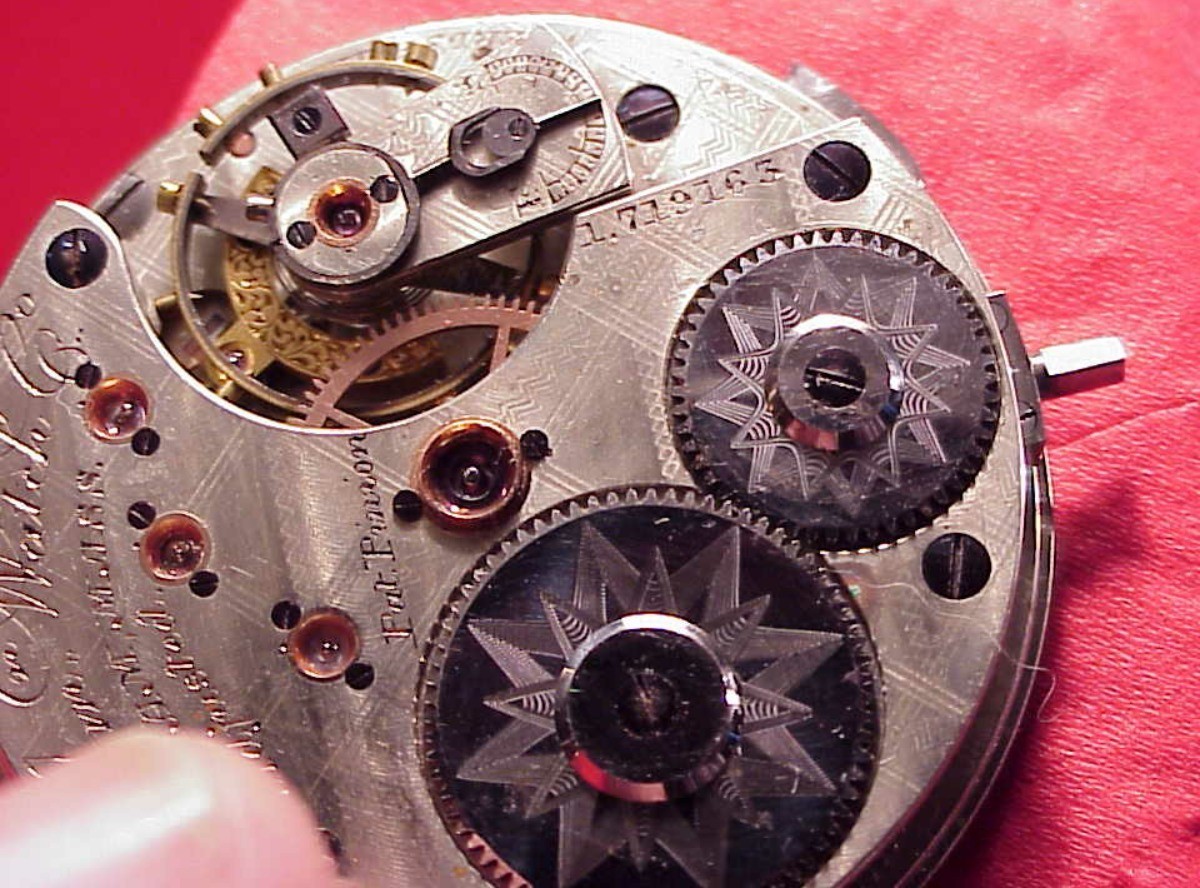 VINTAGE 1872 16 JEWELS AM WALTHAM CO POCKET WATCH MOVEMENT TICKaBIT