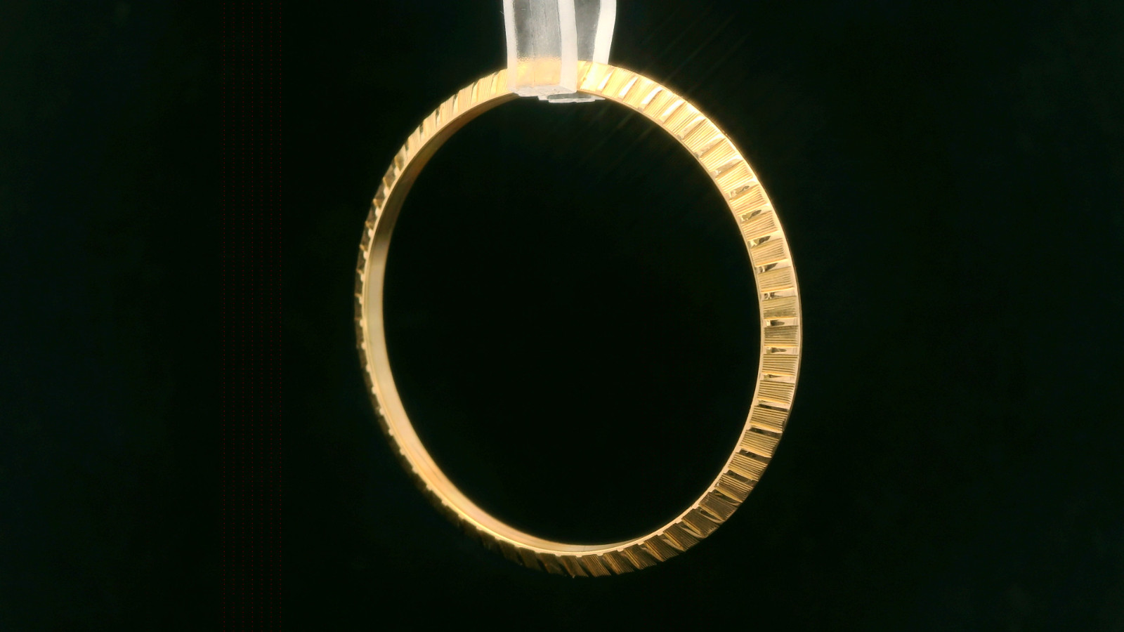 Original Rolex 18ct Yellow Gold 34mm Engine Turned Bezel – For a Rolex 1503