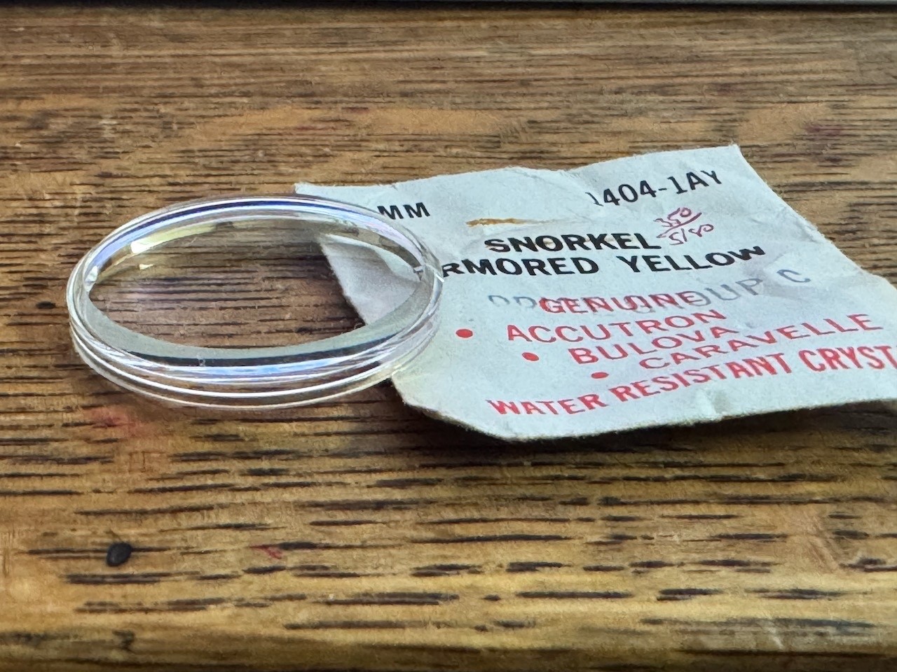 Vintage Bulova Snorkel dive watch 1404-1AY factory NOS crystal 30mm yellow ring