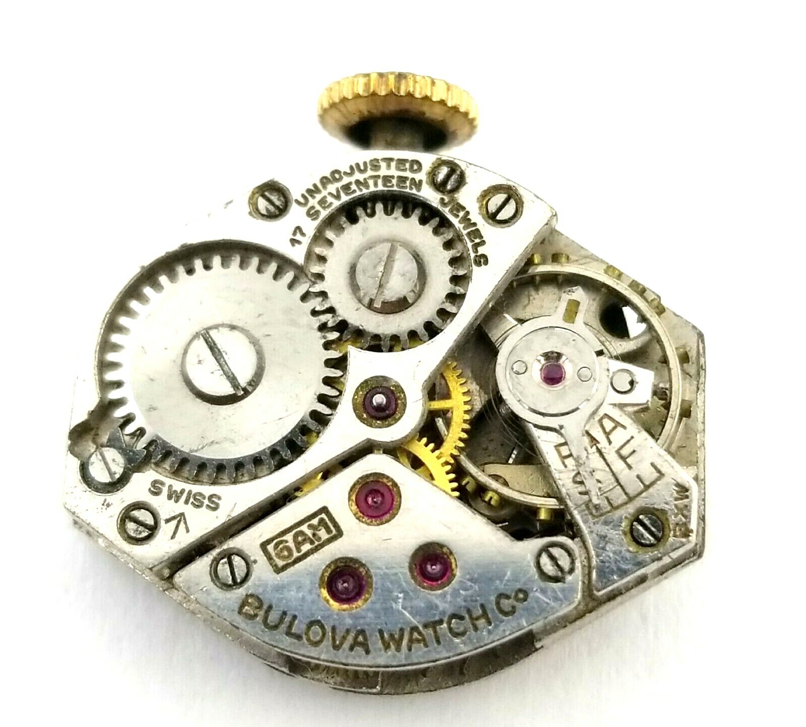 Antique Empire Swiss Wrist Watch Movement 17 Jewels Repair Steampunk #OK1040