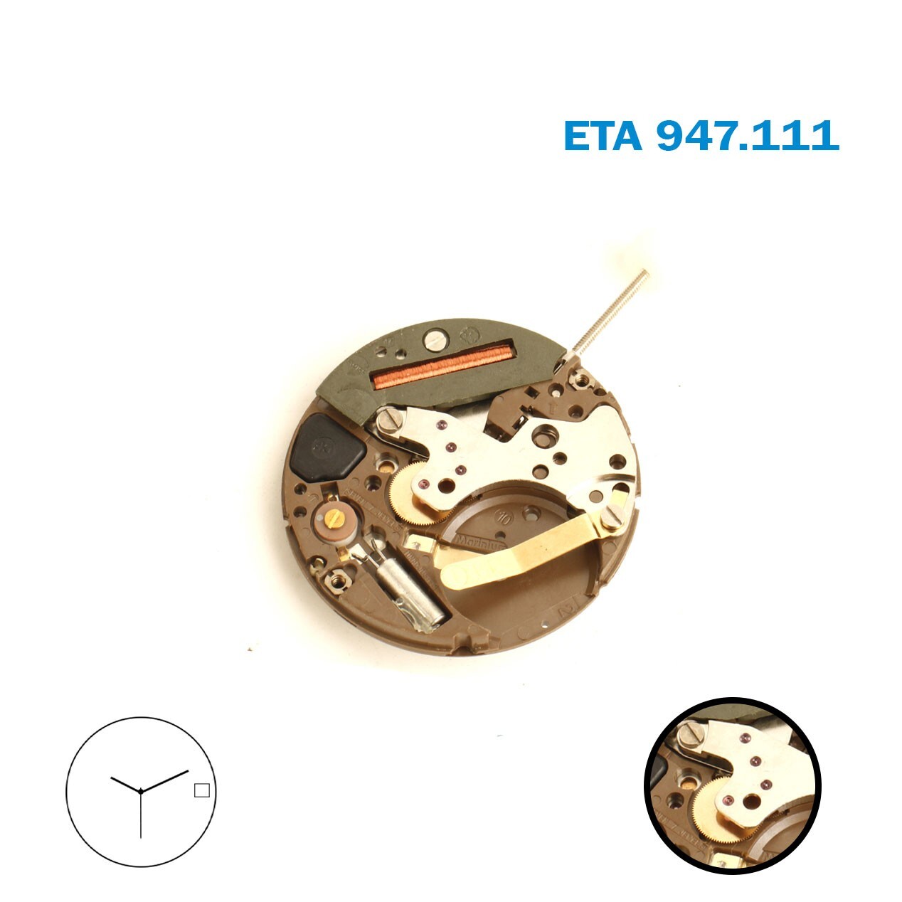 GENUINE ETA ESA 947.111 SWISS🇨🇭 MOVEMENT DATE DISK AT 3 NOS,QUARTZ MOVEMENT