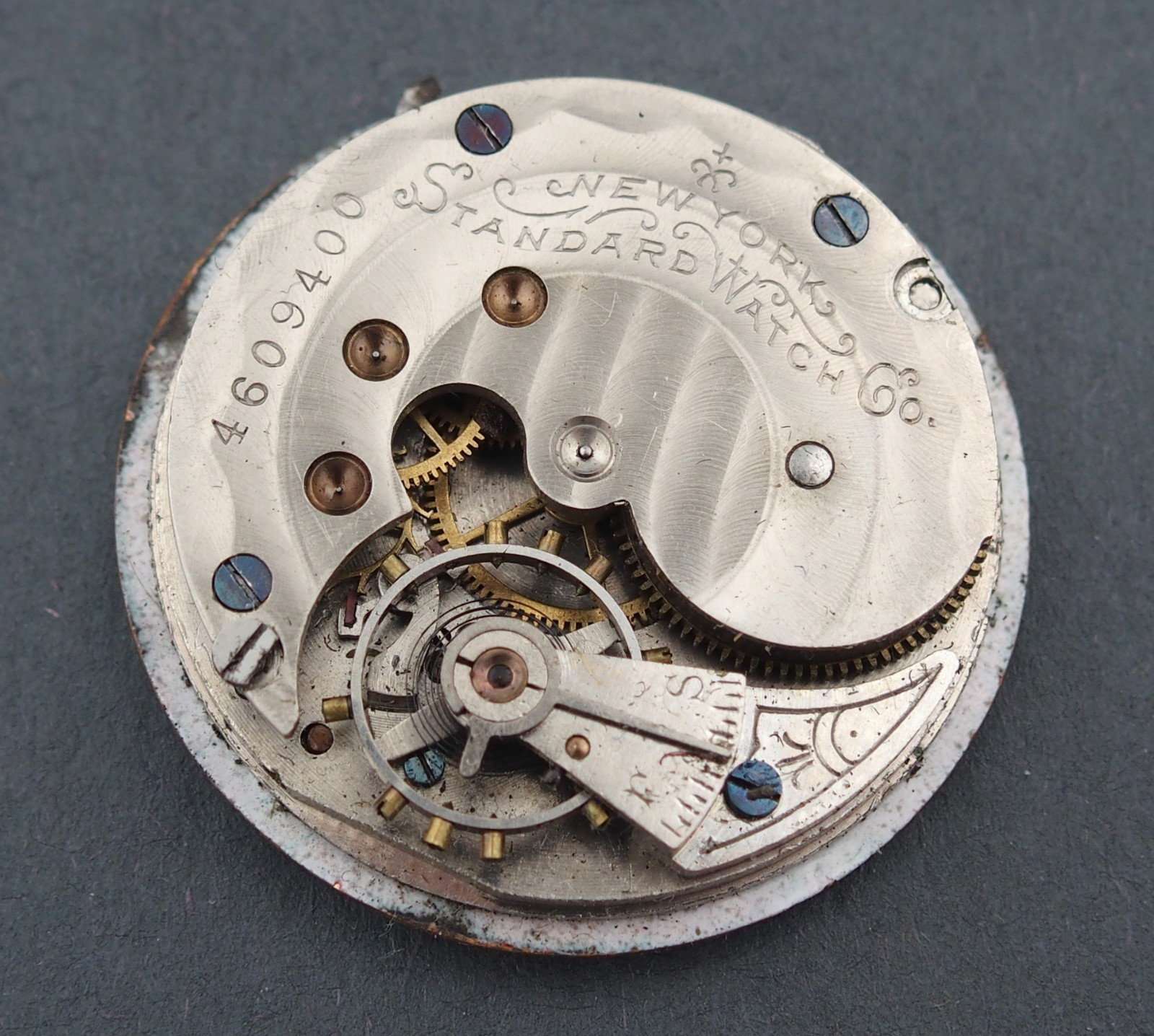 N.Y. Standard 6s 11J HC Grade 48 Pocket Watch Movement for Parts Repairs #F246