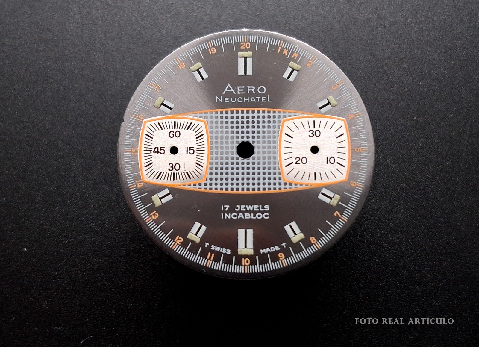 Replacement Original Part Case + Dial Aero Neuchatel Chrono VALJOUX 7733.