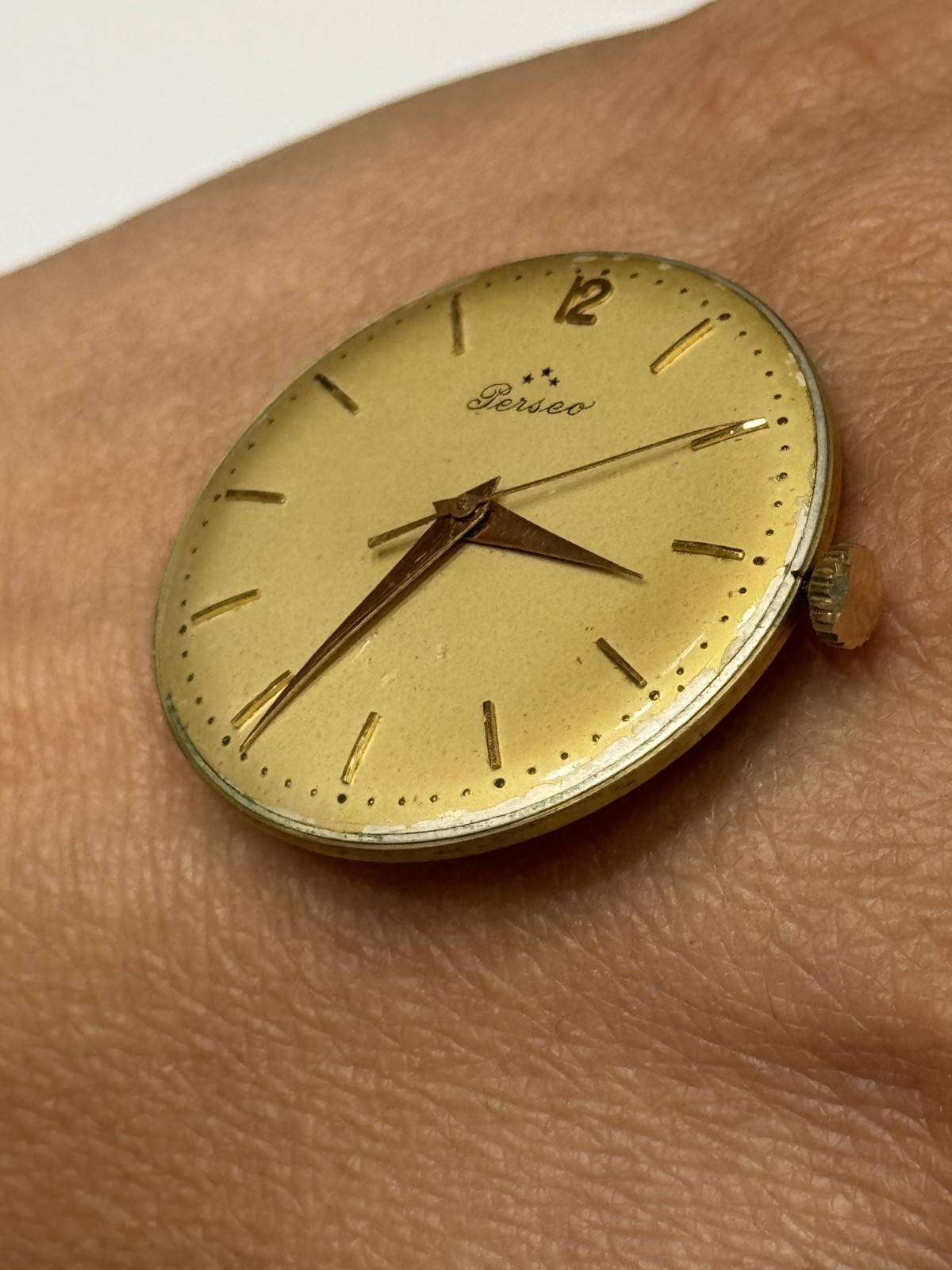 Perseo Movement & Dial Manual Cal.689 Swiss Made 17 Jewels Runing
