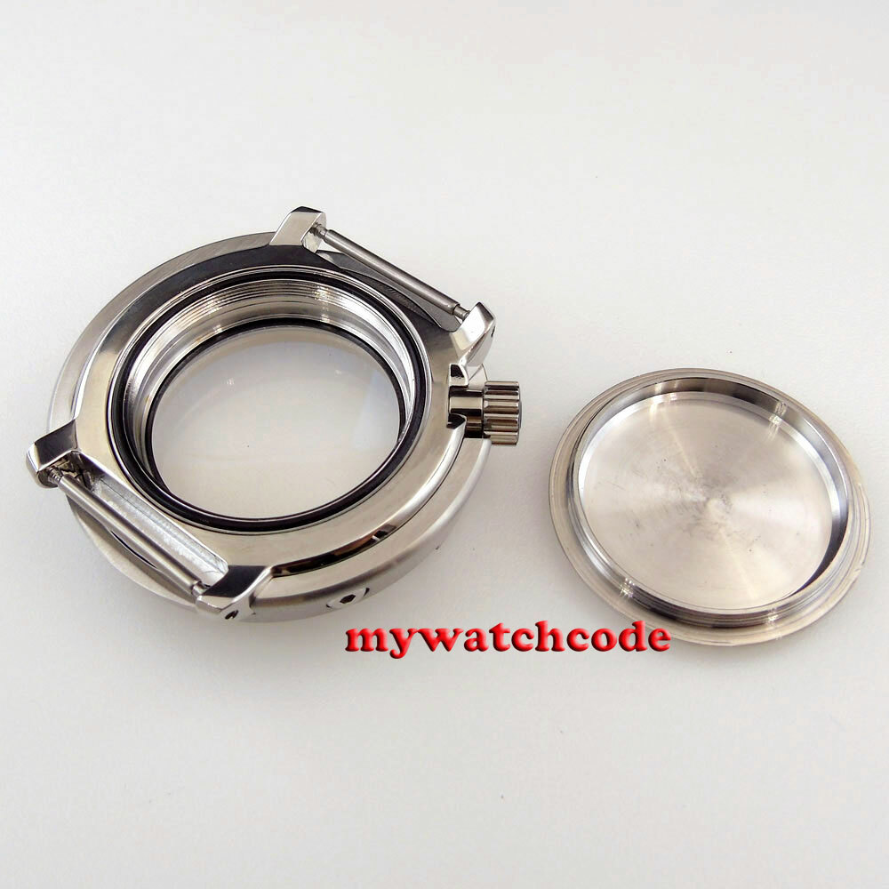 47mm Solid 316L Steel sapphire glass Watch Case 300M water resistance 4 o’clock