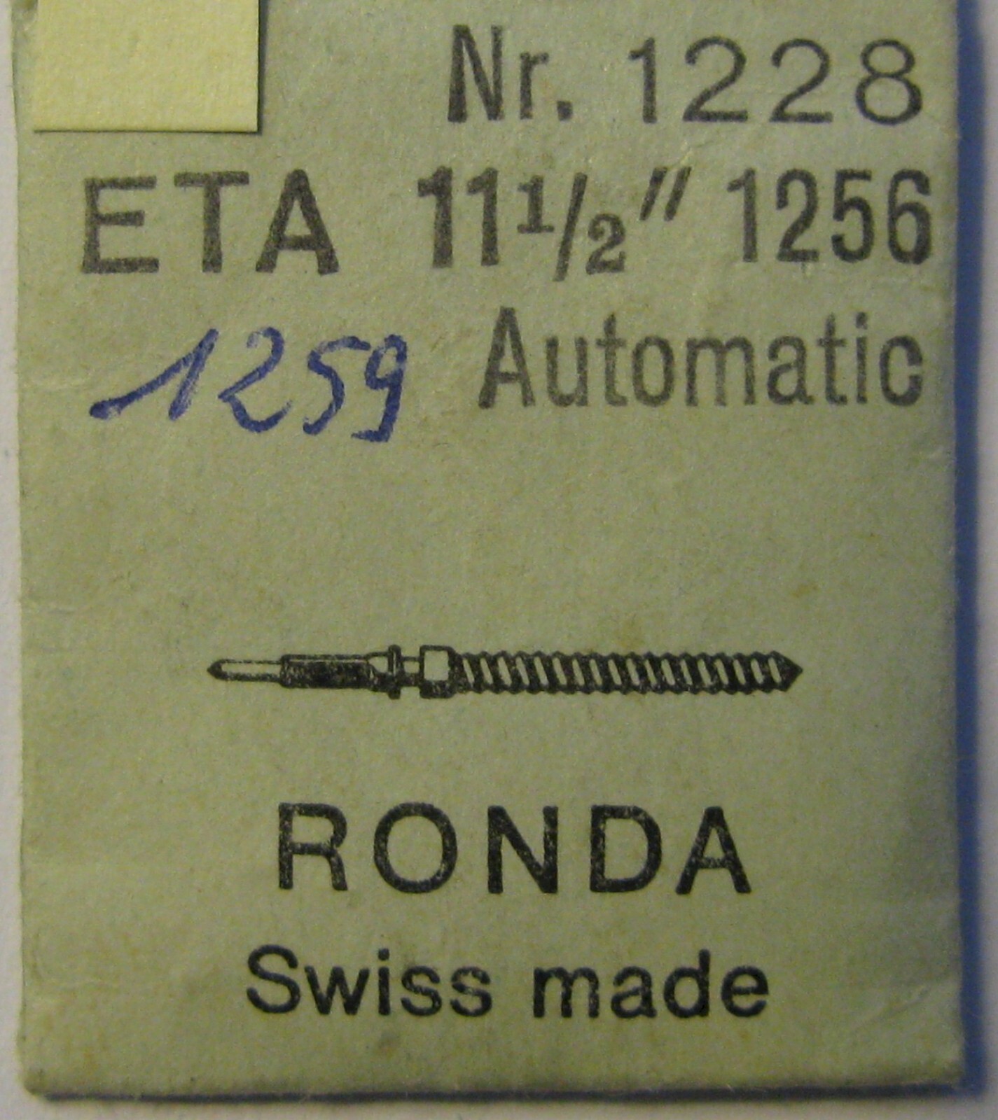 ETA 1256, 1257, 1258, 1259 … watch movement part 401 winding stem