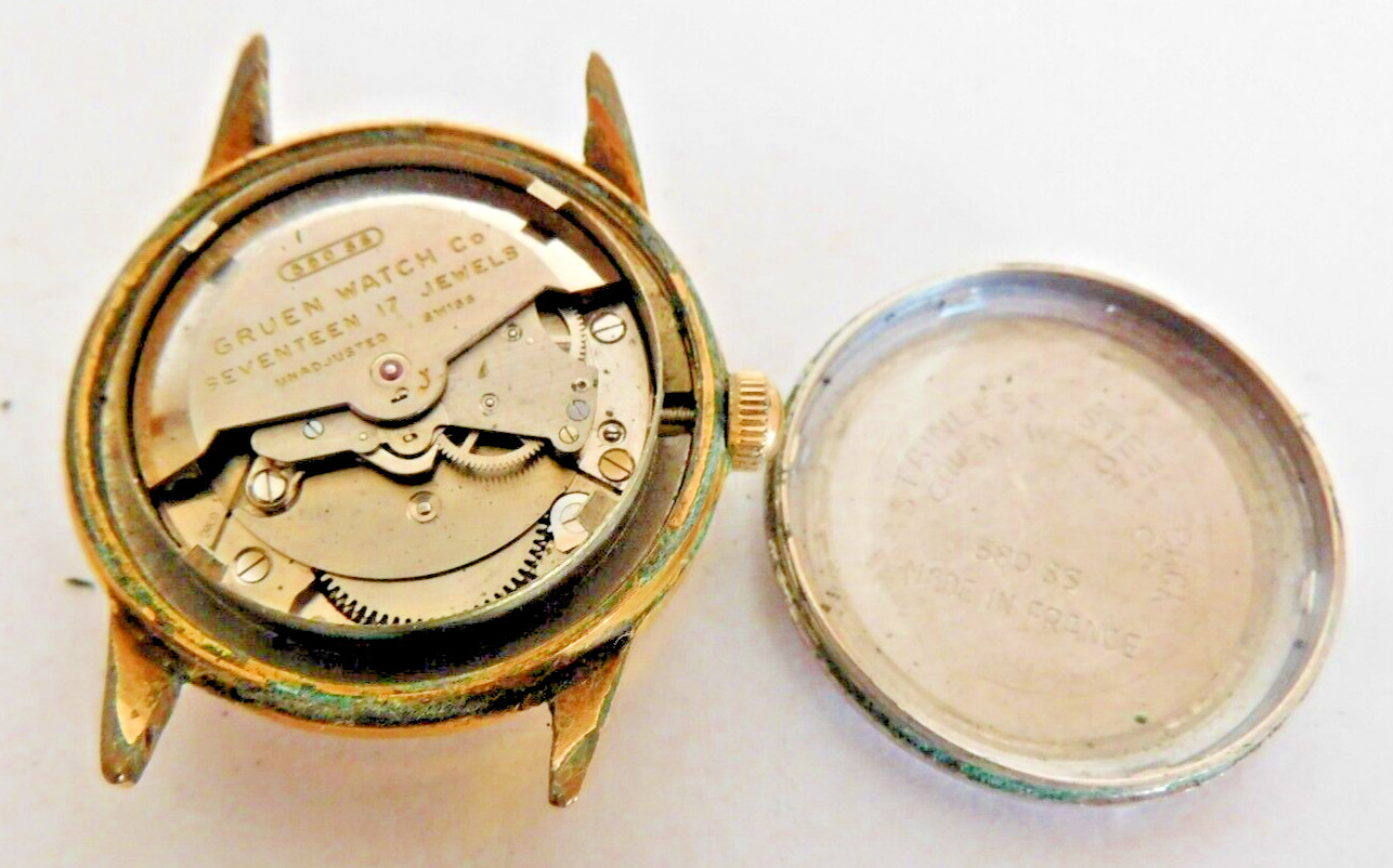 Gruen 580 SS 17 Jewels Auto Winding Running.
