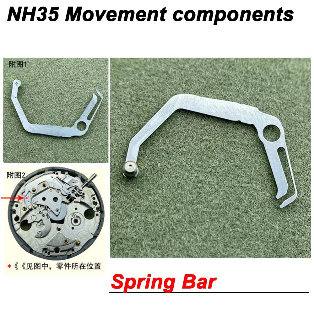 NH35/36 movement parts-Balance Cock-Center Wheel -Balance Wheel-Mainspring