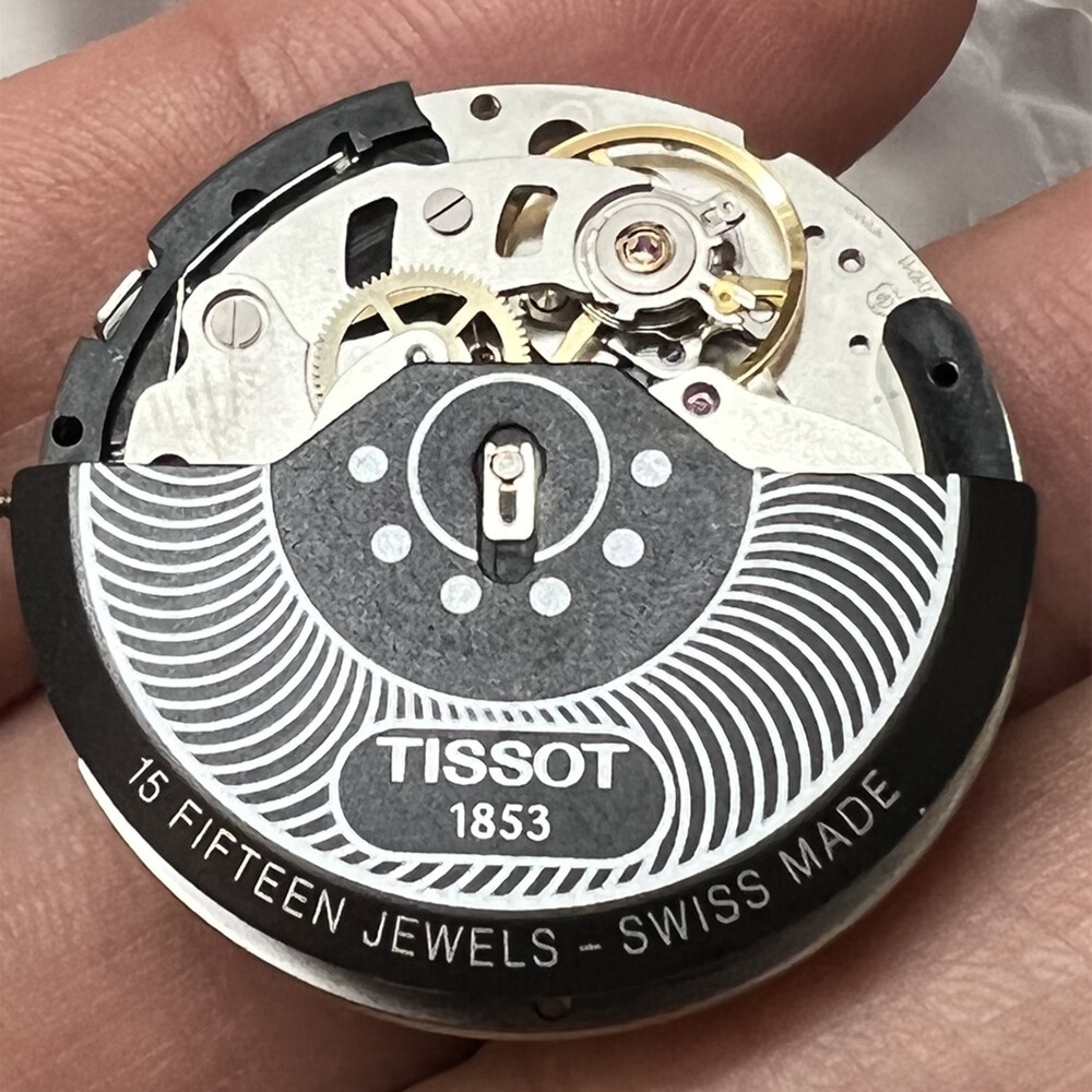 Swiss Made Genuine ETA C01.211 Chronograph Mechanical Movement 1853 Black Dial