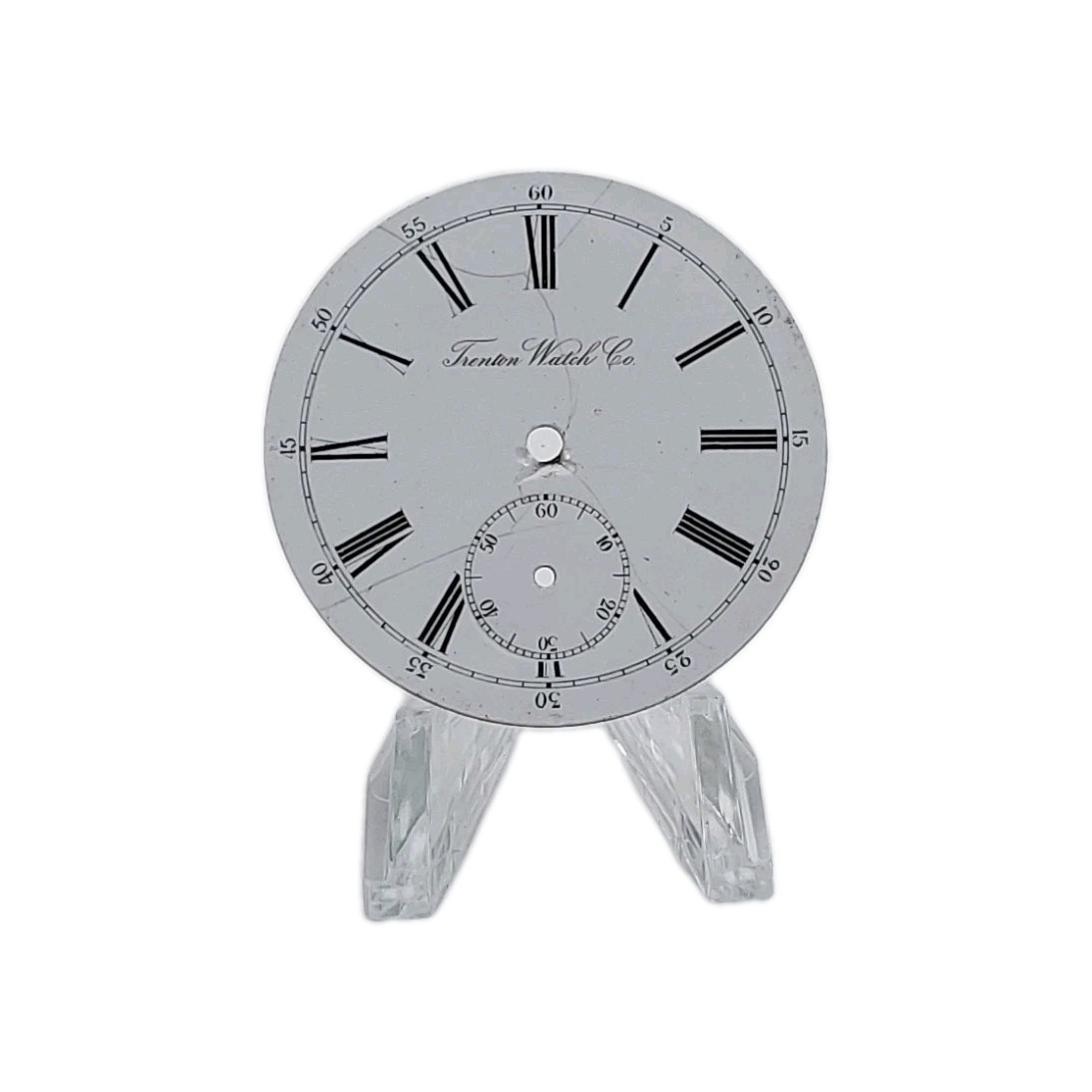 Trenton 38.7mm Sunk Enamel Pocket Watch Dial Only 959