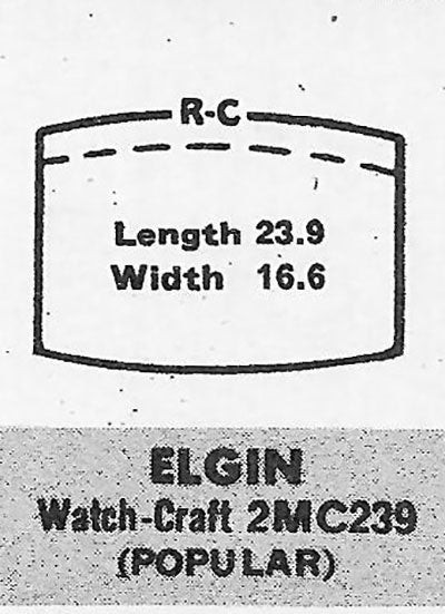 ELGIN : 4605 – Tonneau 23.9mm x 16.6mm