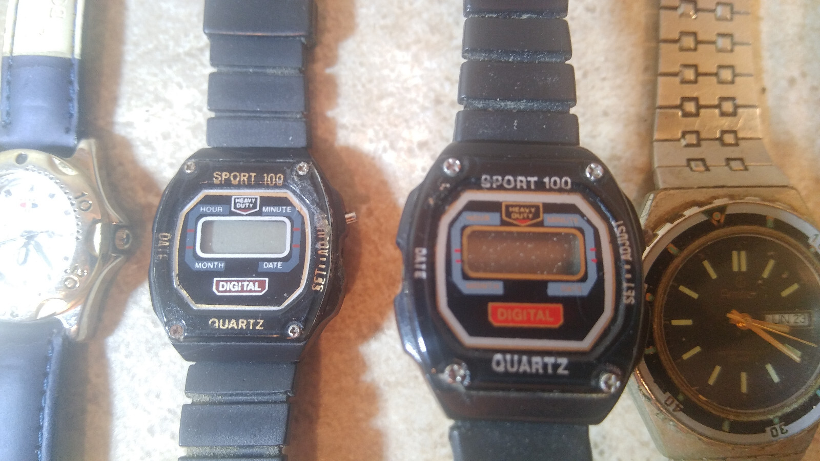 Vtg Watch Lot Parts/Repair Digital Tommy Boy Speidel Bulova 10k Geneva Armitron