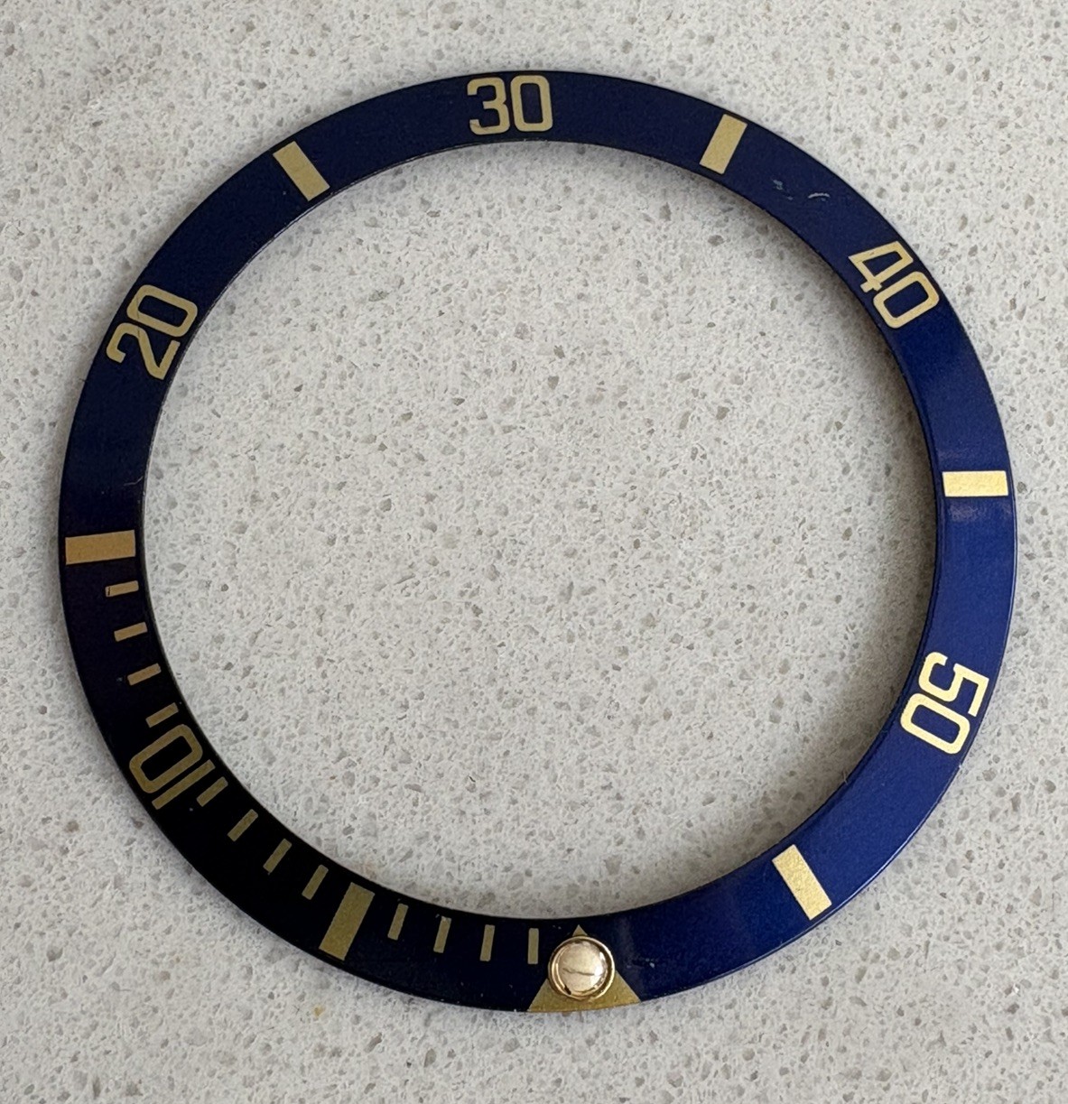 Genuine Rolex submariner 16613/16618 blue/gold tritium bezel insert