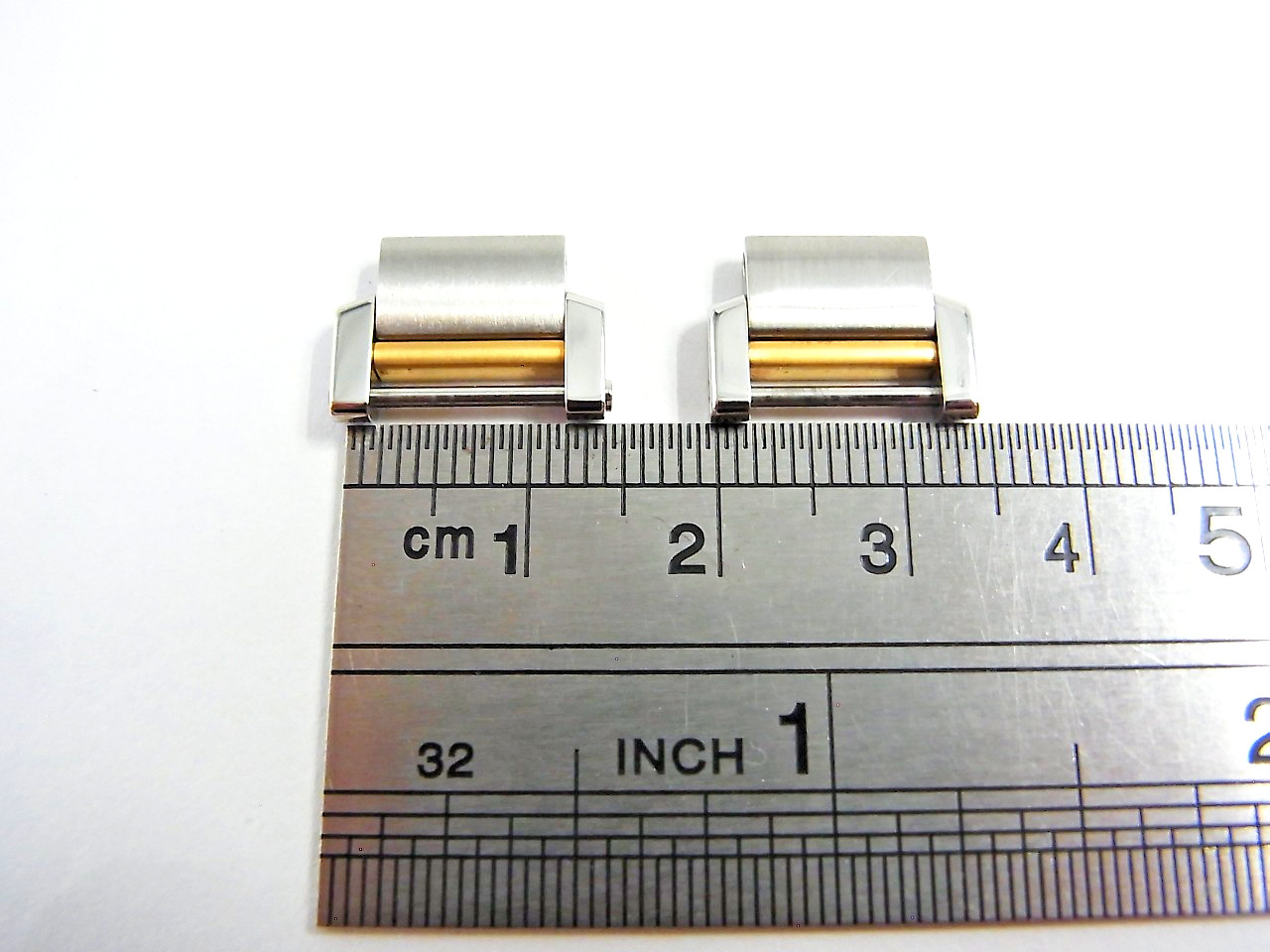 Cartier Tank Francaise 14.5mm 18K SS Genuine Link SM Watch Band 2pcs set Mint (b