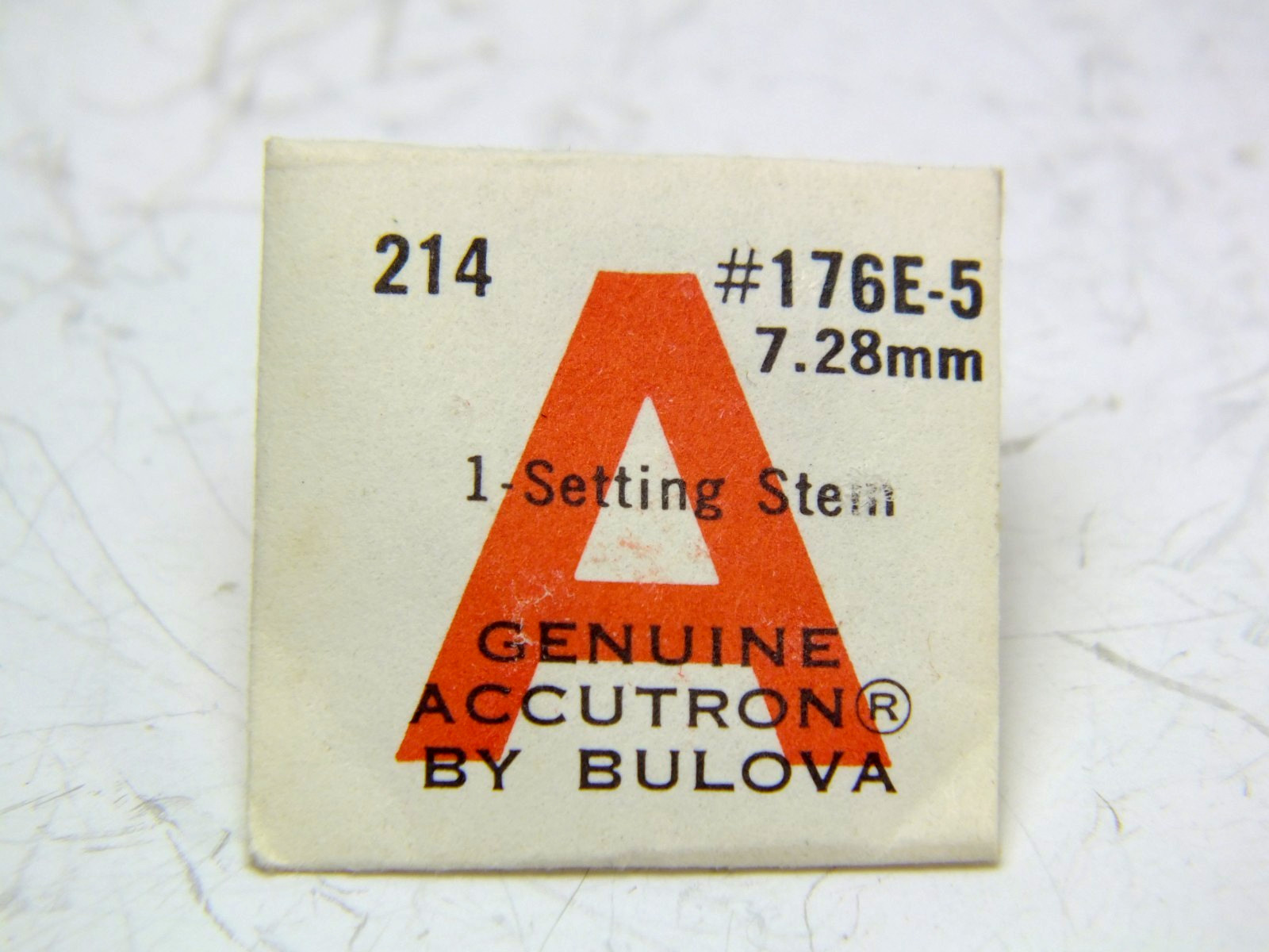 Bulova ACCUTRON *SETTING STEM* #176E-5 for Movement 214 – Factory Sealed NOS!