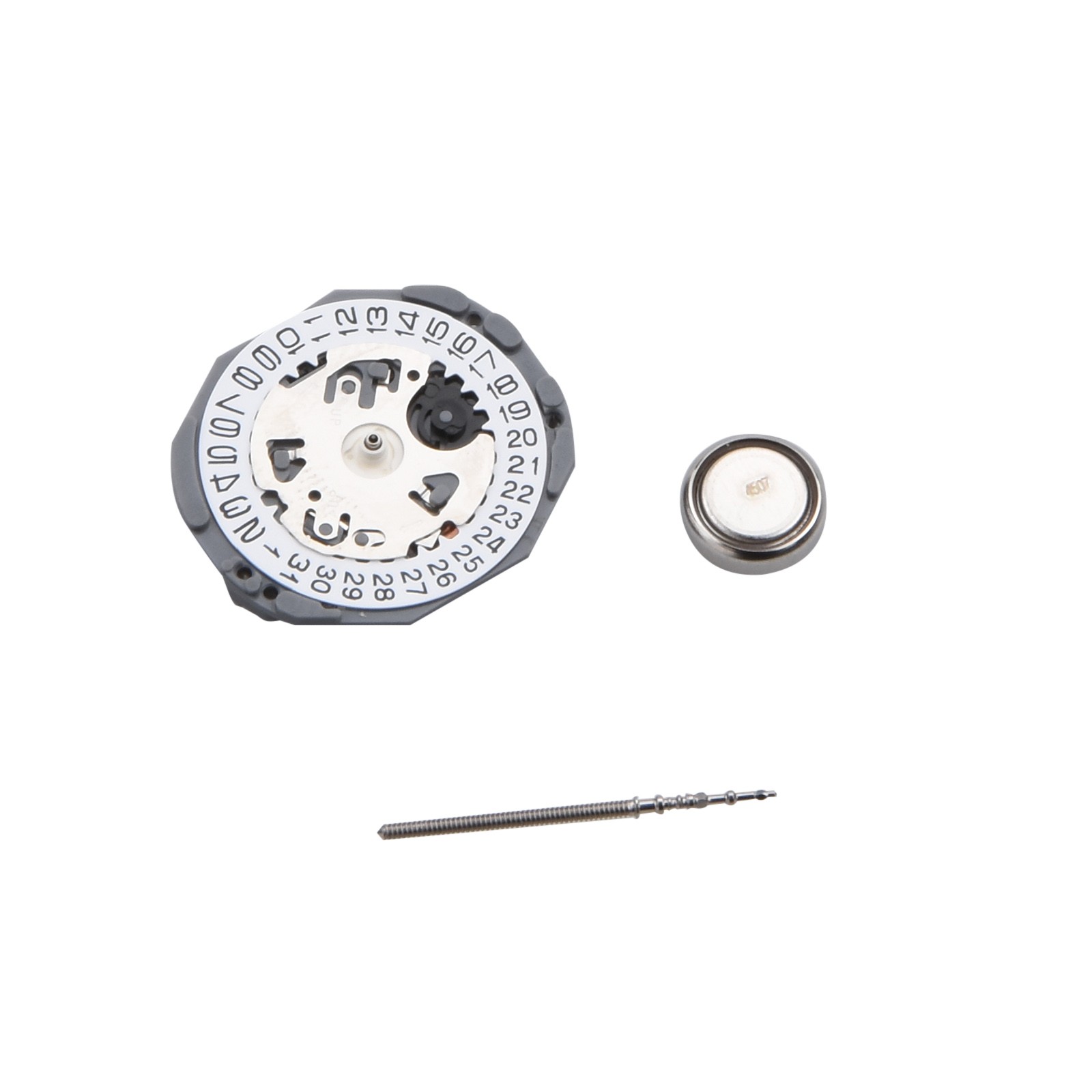 Quartz Watch Movement White Dial With 351332 Stem For Hattori VJ22 VJ22B A