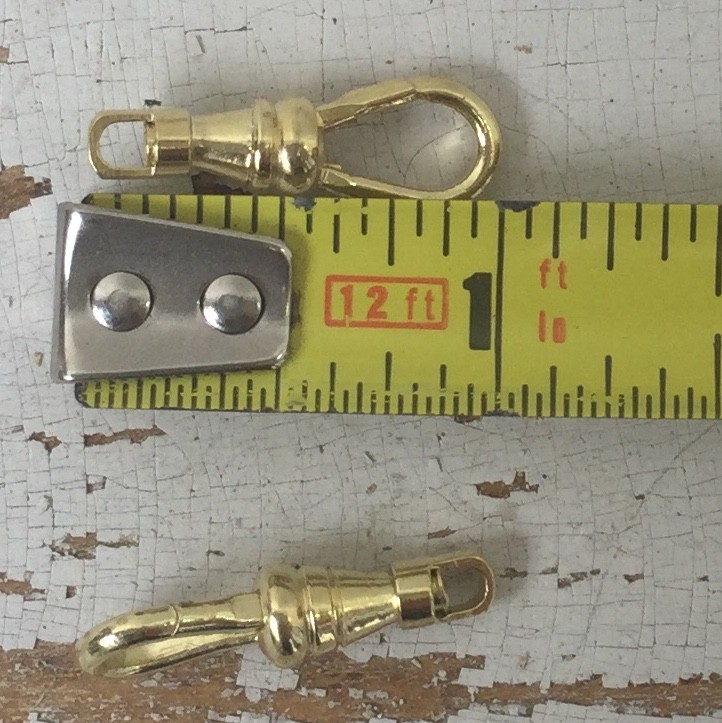 10 Pc Lot Swivel Clip Pocket Watch Chain Repair Gold Tone Lanyard Clasp 1″
