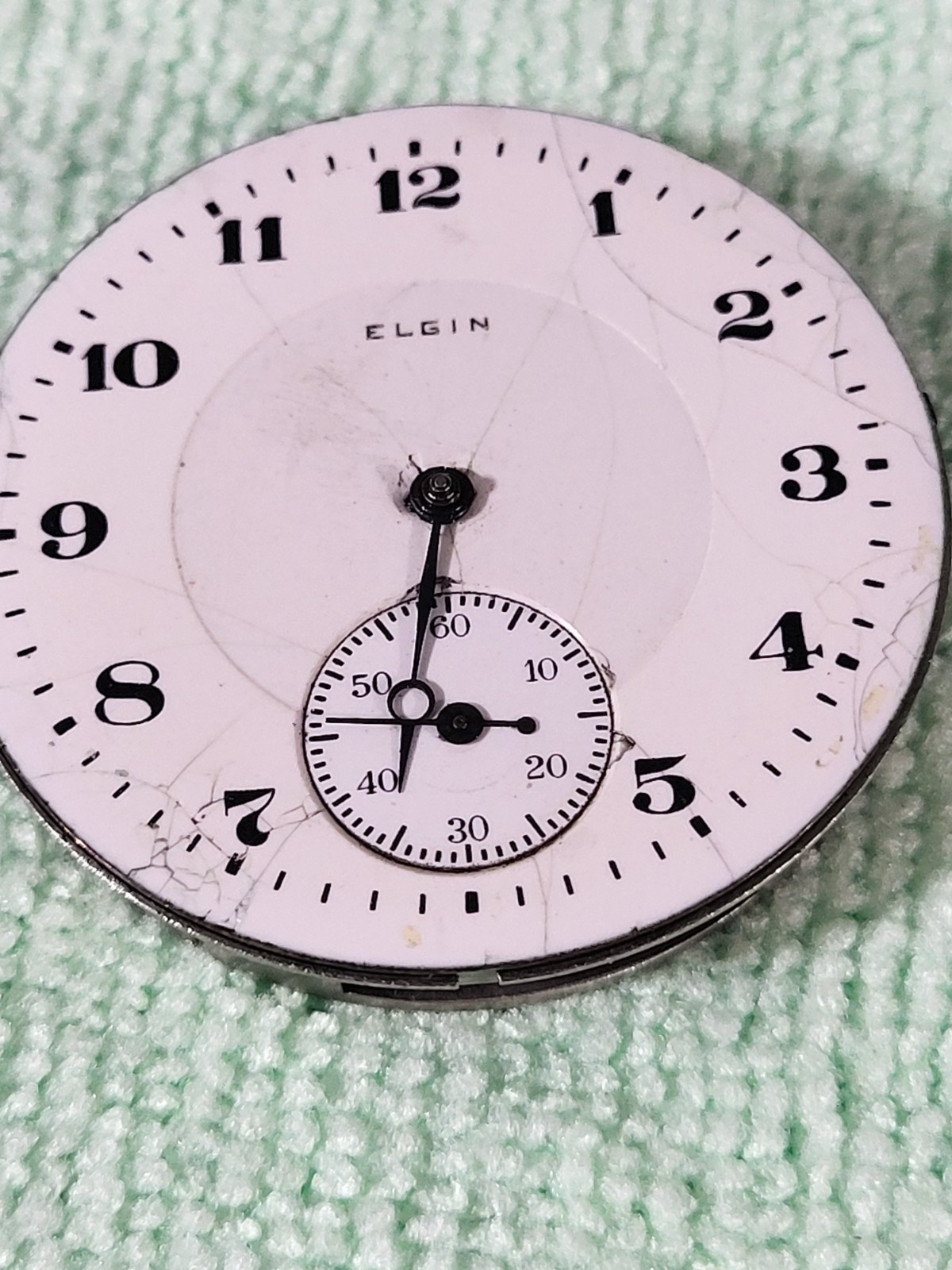 Vintage 1913 Elgin Pocket Watch Movement 12s 7J Grade 303 Spares Repair Steampun