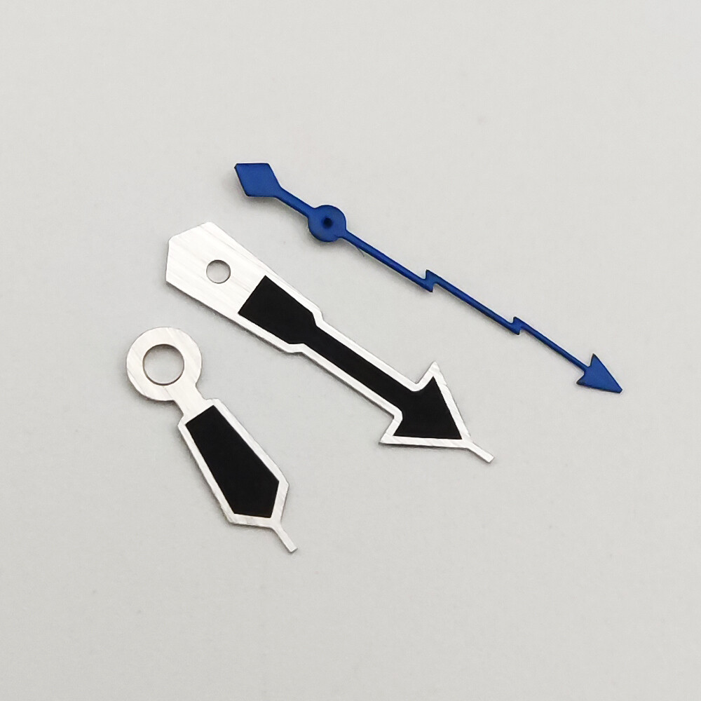 8.5*12.5*13MM Silver Trim Black Watch Hands For NH35A/NH36A/4R36 Movement