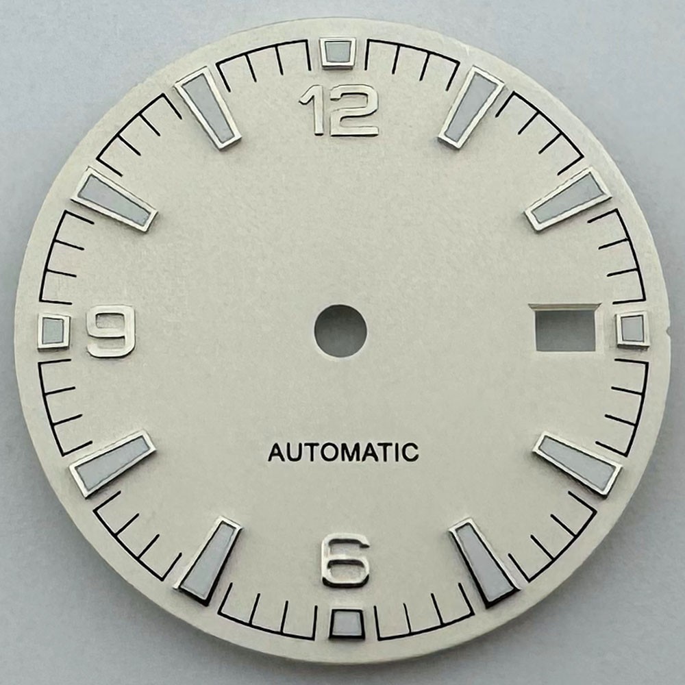 31mm Dial Fit NH36 NH35 NH34 Movement 3/3.8 O’Clock Crown White Gray Black Blue