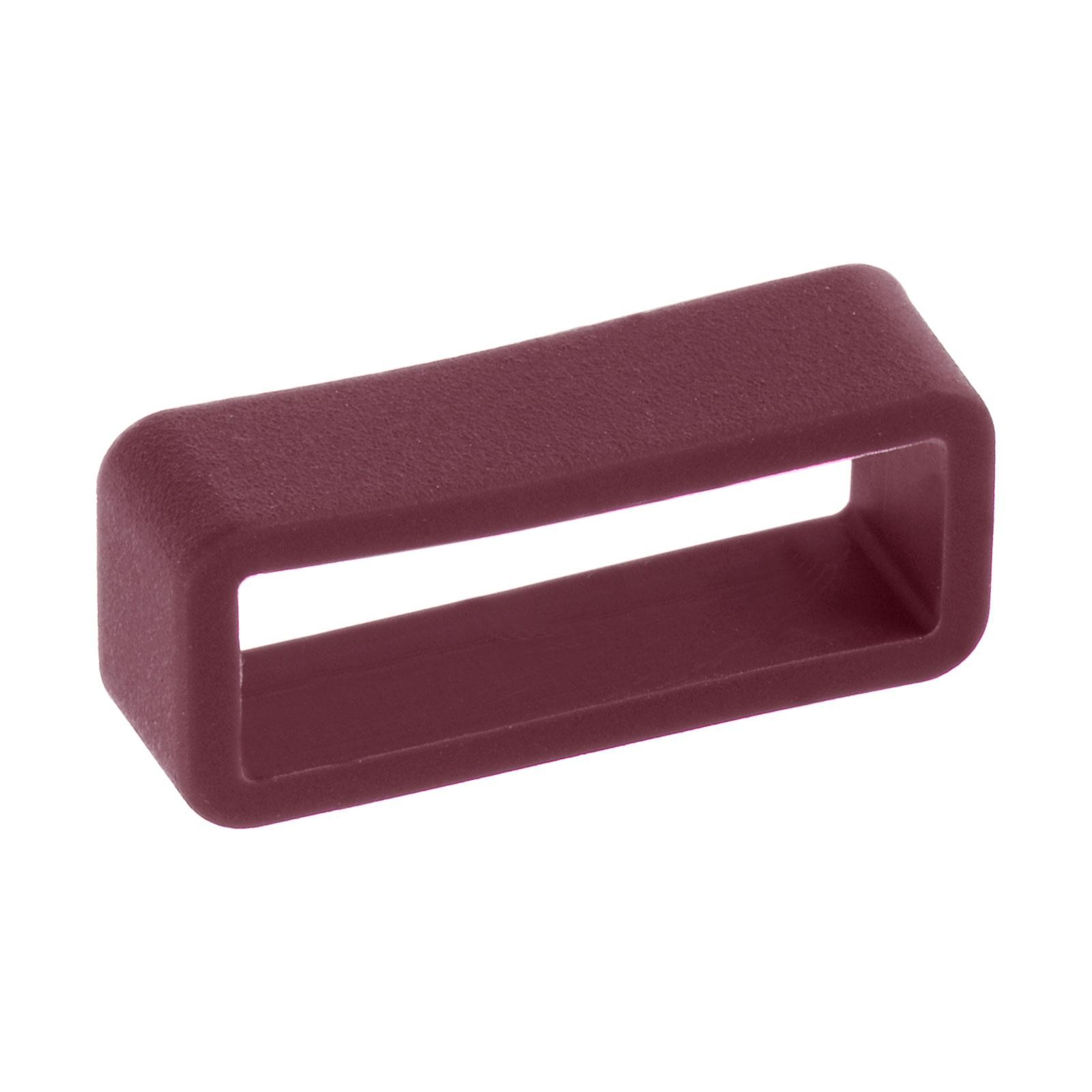 Watch Band Strap Loops Silicone for 20mm Width Watch Band, Wine Red 4 Pcs
