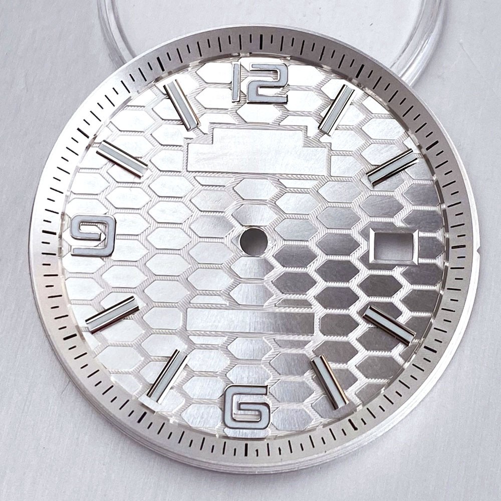 Green/White Watch Dial Face Suitable For NH35 NH36 Auto Movement Watch Repair