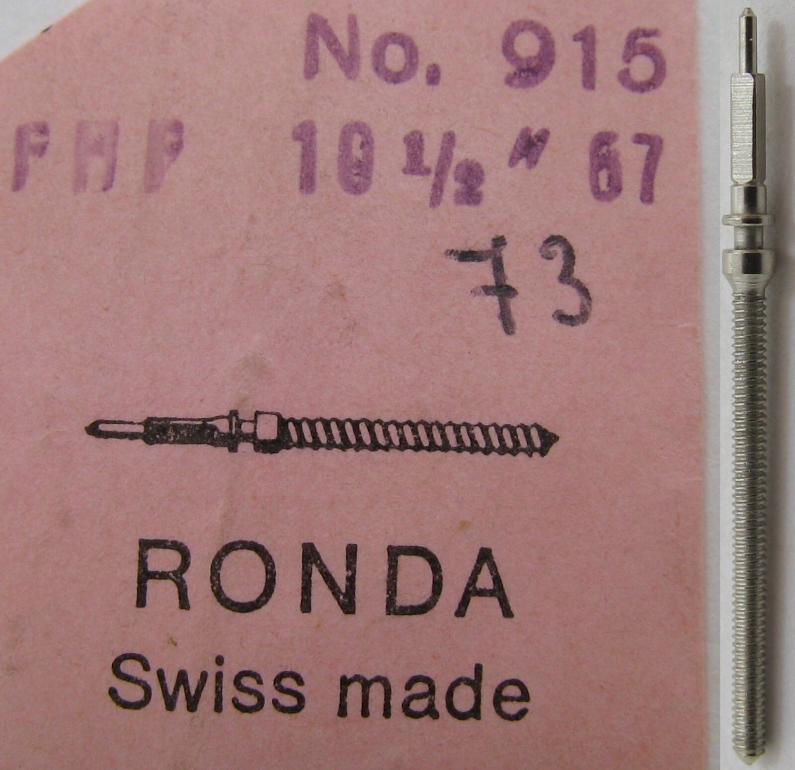 FHF 67 73 67-2 67-2N 67-4 671 675 73-2 735 739 watch parts: winding stem tap 10