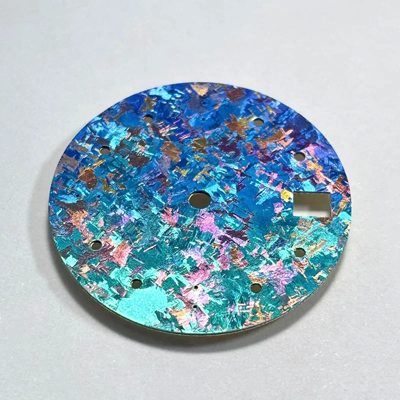 Ice Crystal 28.5mm Dial Crystal Titanium Dial No Lume NH35 Movement