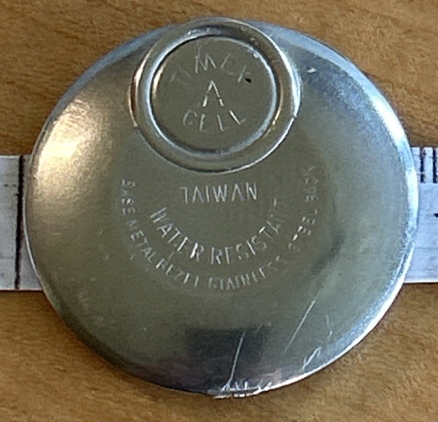 Vintage Original TIMEX A Cell Stainless Taiwan Watch CASE BACK ONLY