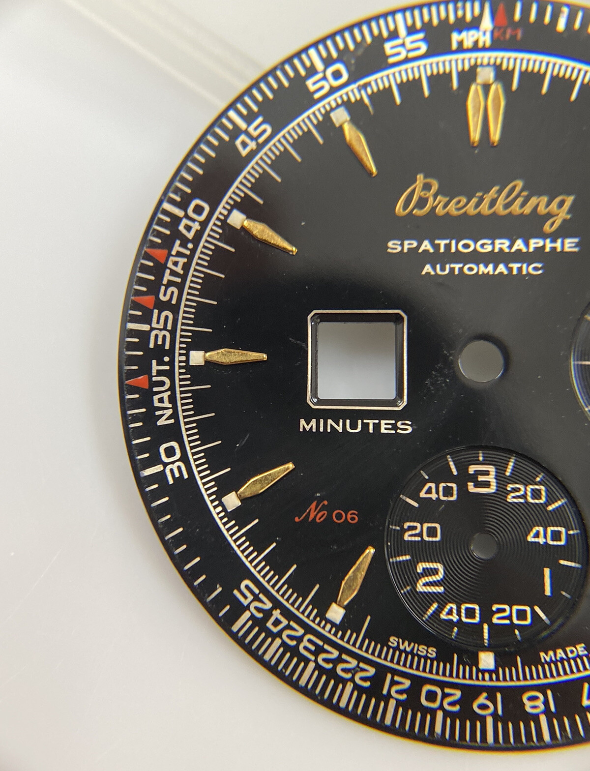 Original Breitling Montbrillant Navitimer Spatiographe H36030 Black/Gold Dial
