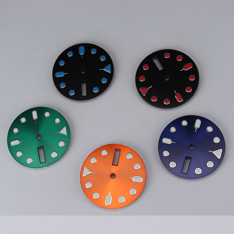 For NH36 Movement 28.5mm Watch dial parts Seiko SKX007 Diver Mod Week, calendar