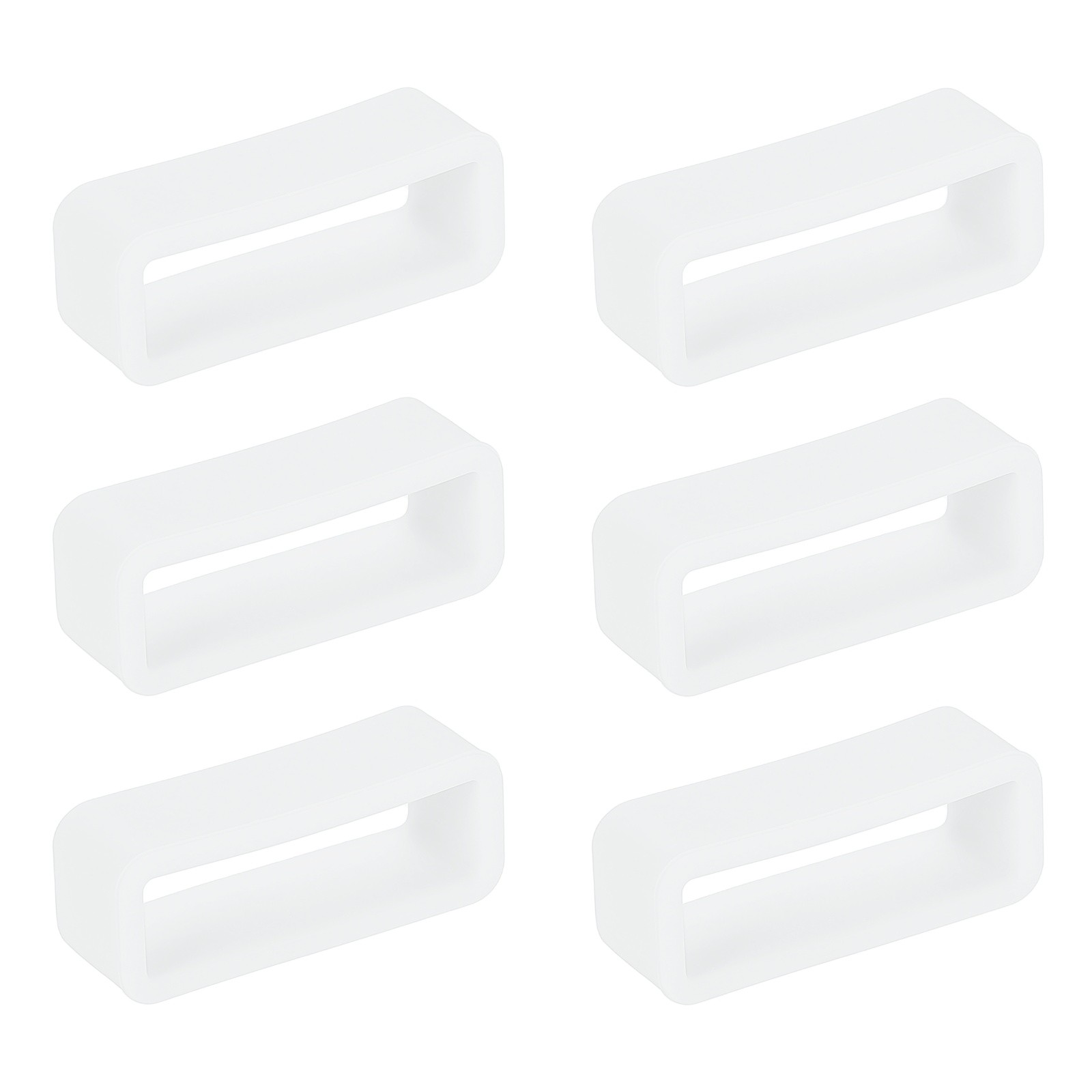 6pcs 20mm silicone watch band for strap, transparent