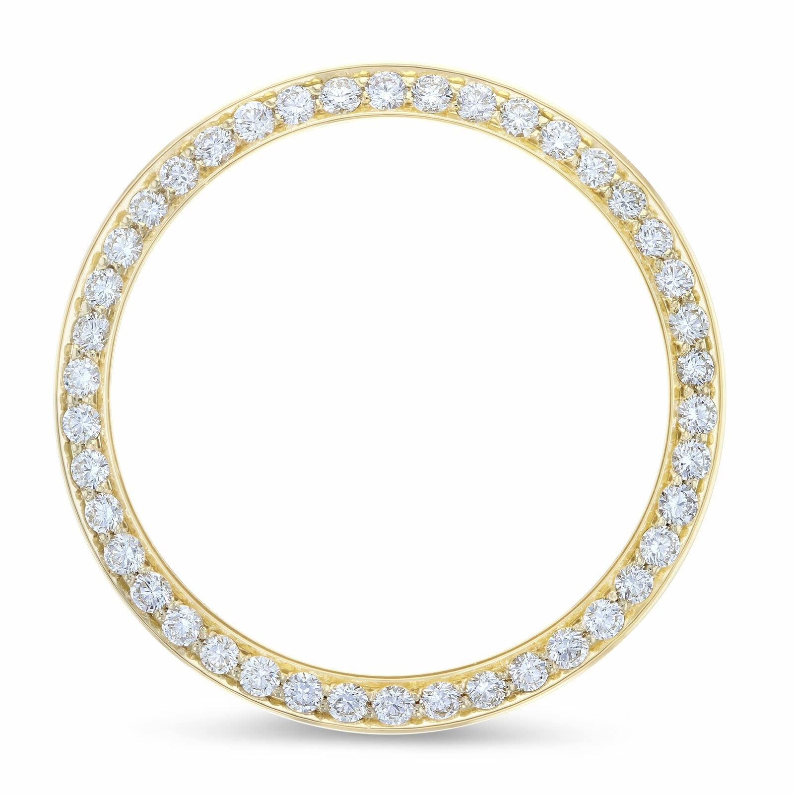 2CT Bead Set Pave MOISSANITE Bezel 14KY for for Rolex 15037 15038 15238 15053