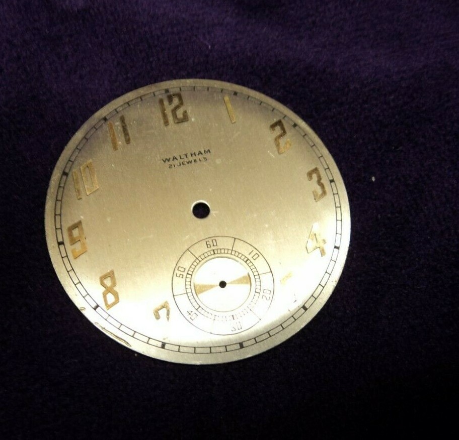 WALTHAM 21 JEWELS Colonial 1924 Mod.12s Premier Dial 208-A Sterling & 18K Gold