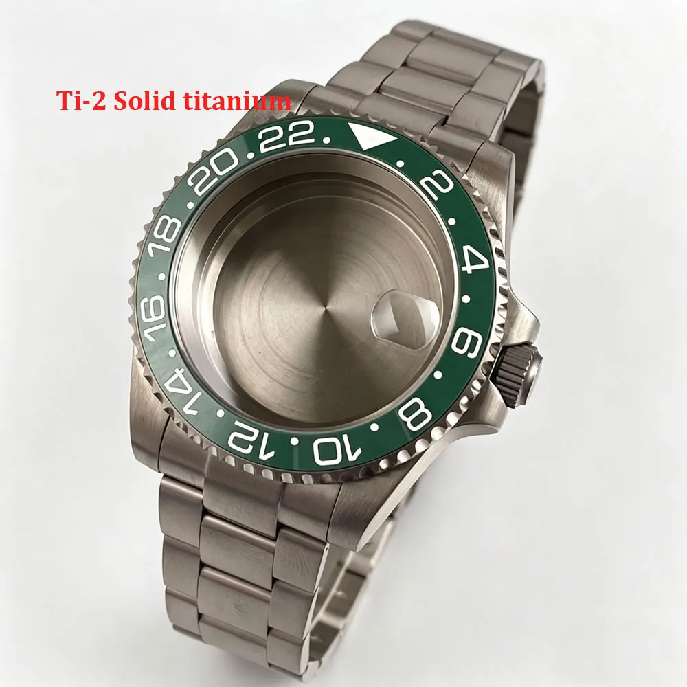 20ATM 40MM Titanium Diver Watch Case Strap For NH34 NH35 PT5000 Sapphire Glass