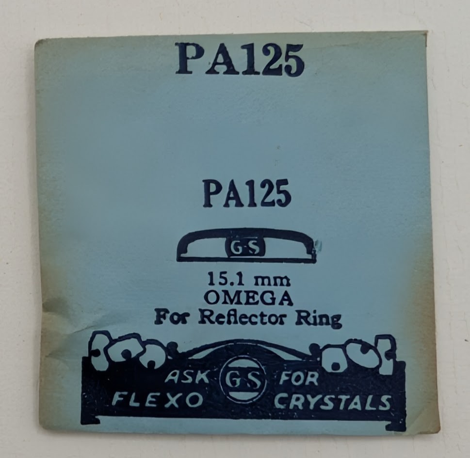 Vintage NOS OMEGA For Reflector Ring Crystal 15.1mm Acrylic – PA125