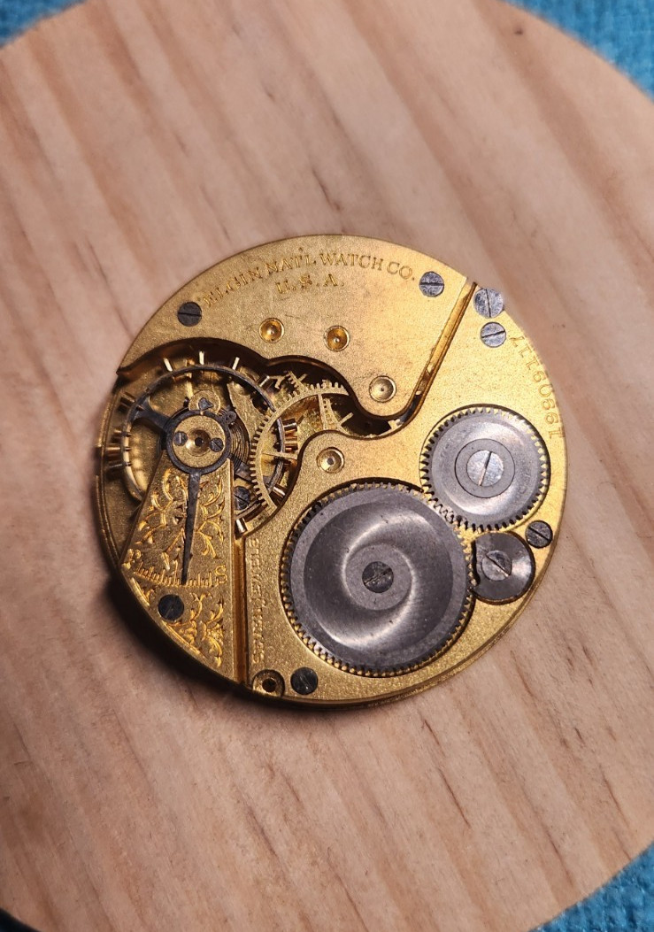 Elgin NATL Watch Co 7 Jewels SN: 19909117 43mm Pocket Watch (MOVEMENT W/DIAL)