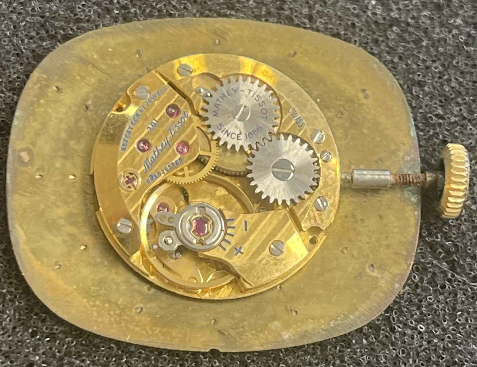 Vintage Mathey-Tissot Caliber 201 Movement & Dial..TJ504