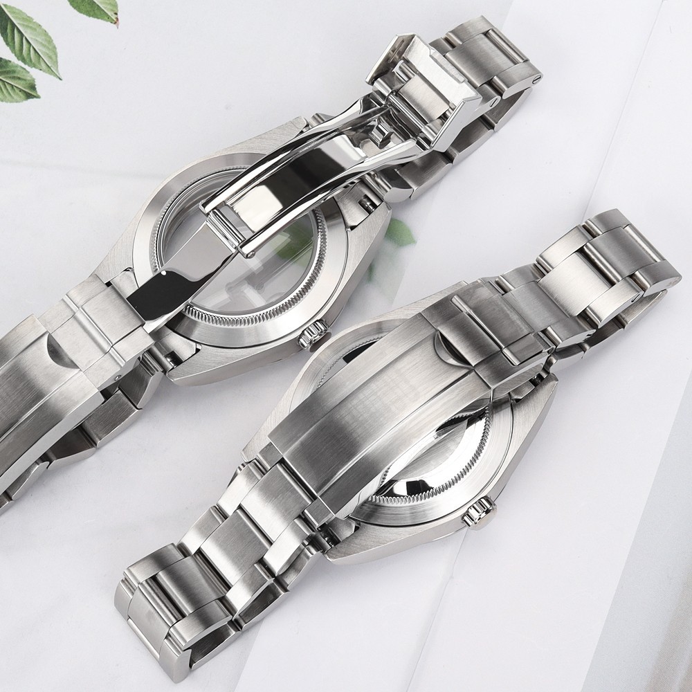 Oyster 36mm/39mm Watch Case Bracelet Sapphire Domed Bezel For Seiko NH35 36 NH38