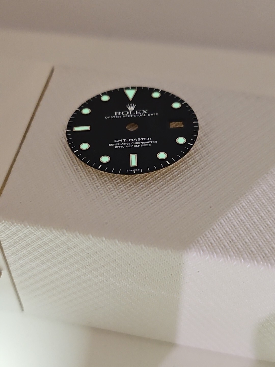 Rolex Dial GMT Master , ‘ SWISS” ,16700, 16750 , Luminous Green glow ,1998/1999