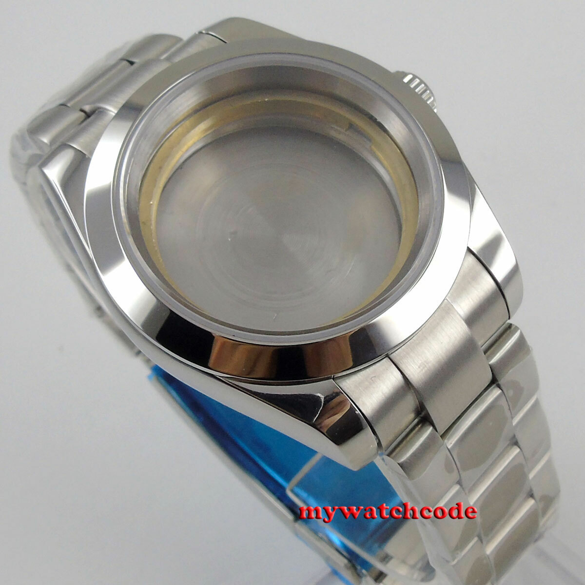 Polished 36mm Steel Sapphire Glass Watch Case Fit ETA 2824 2836 8215 MOVEMENT