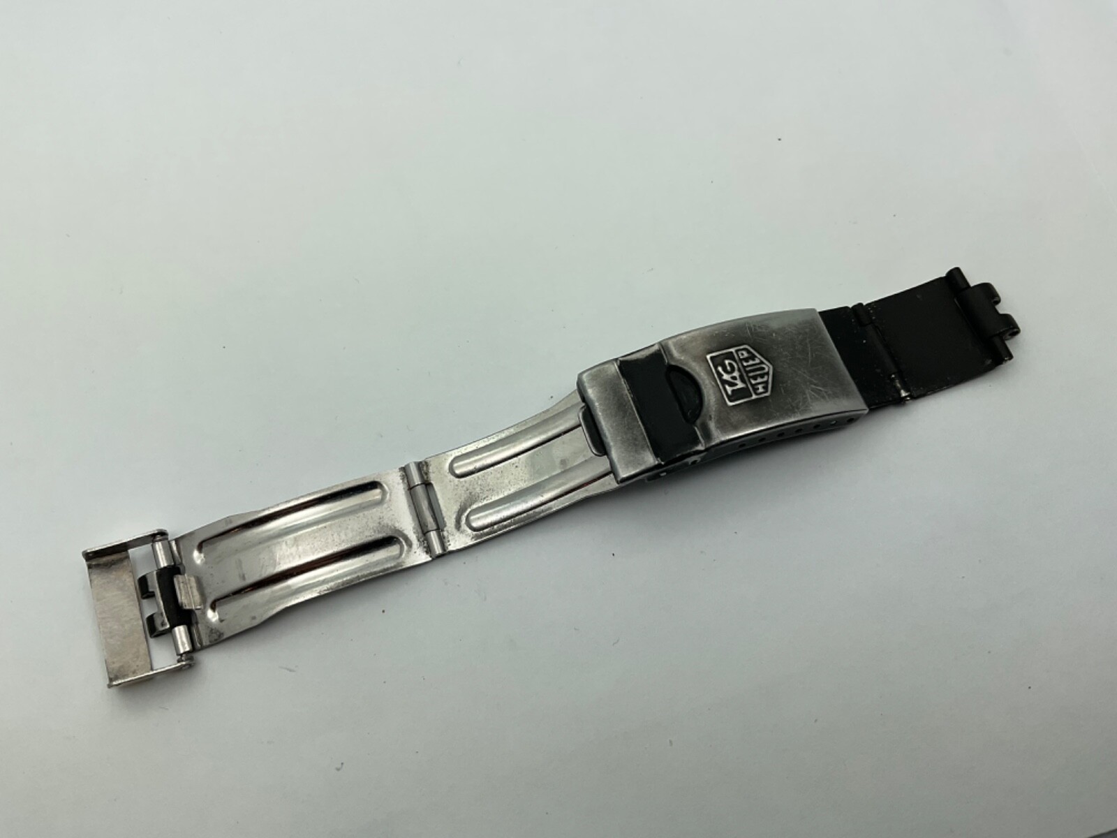 Mens Tag Heuer 980.029 black and gold Tone clasp 229/3