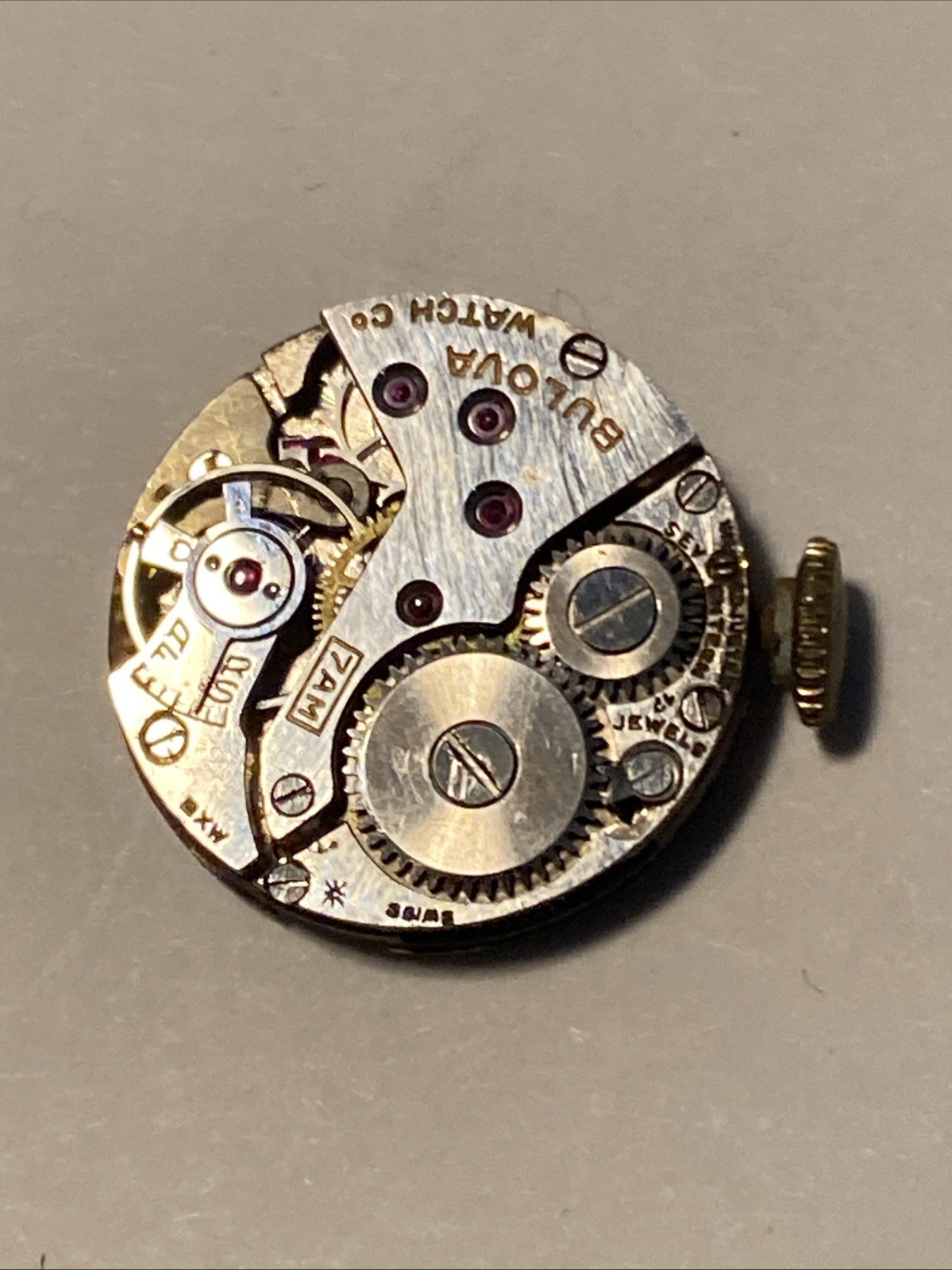 Bulova 7AM AS 1001 Movement 17 Jewel Parts Repair A Schild 1001 Runs