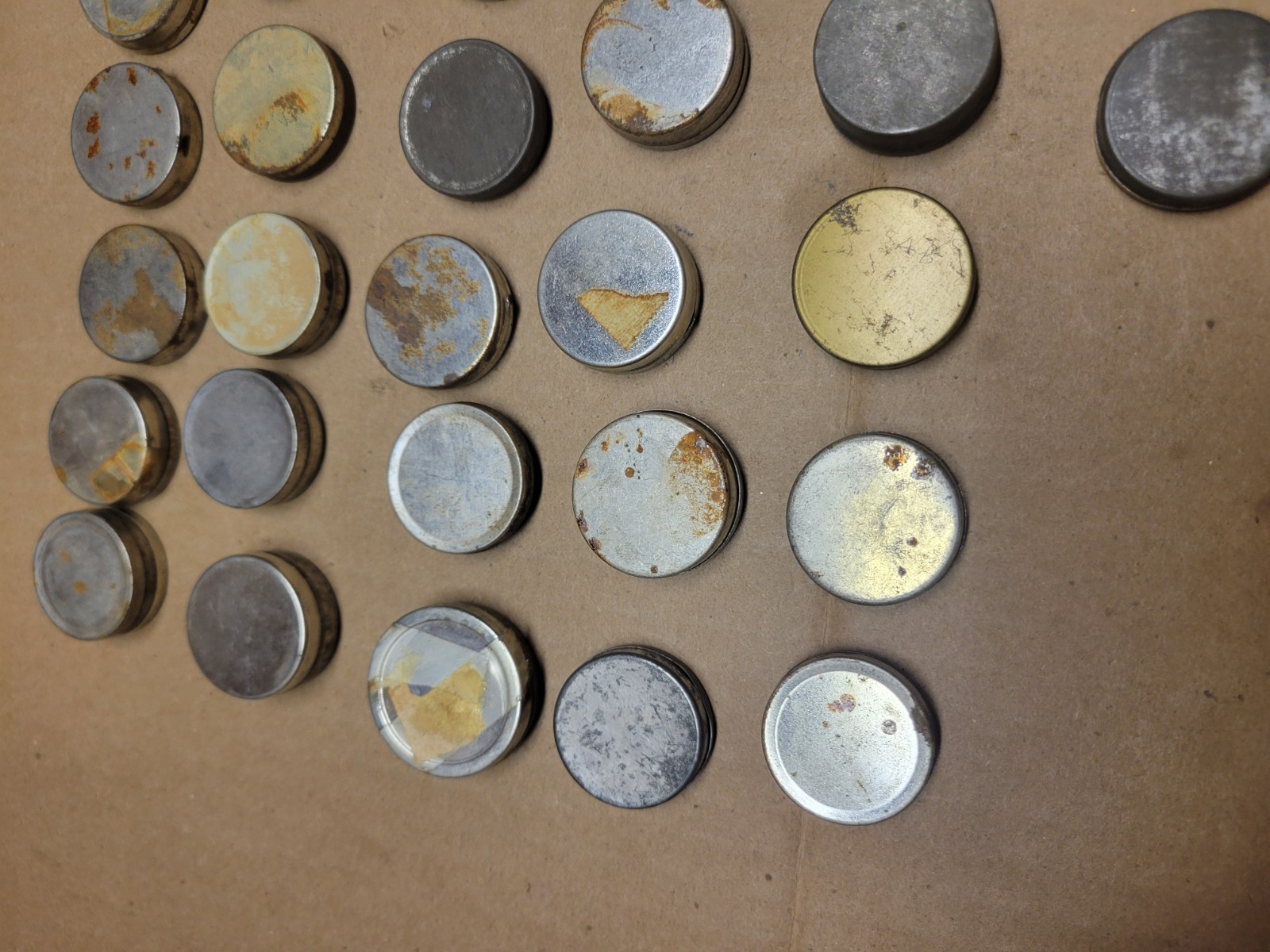 42 Watchmaker Tins for Parts or Movements Complete with Lids 1 1/4” Wide LT4
