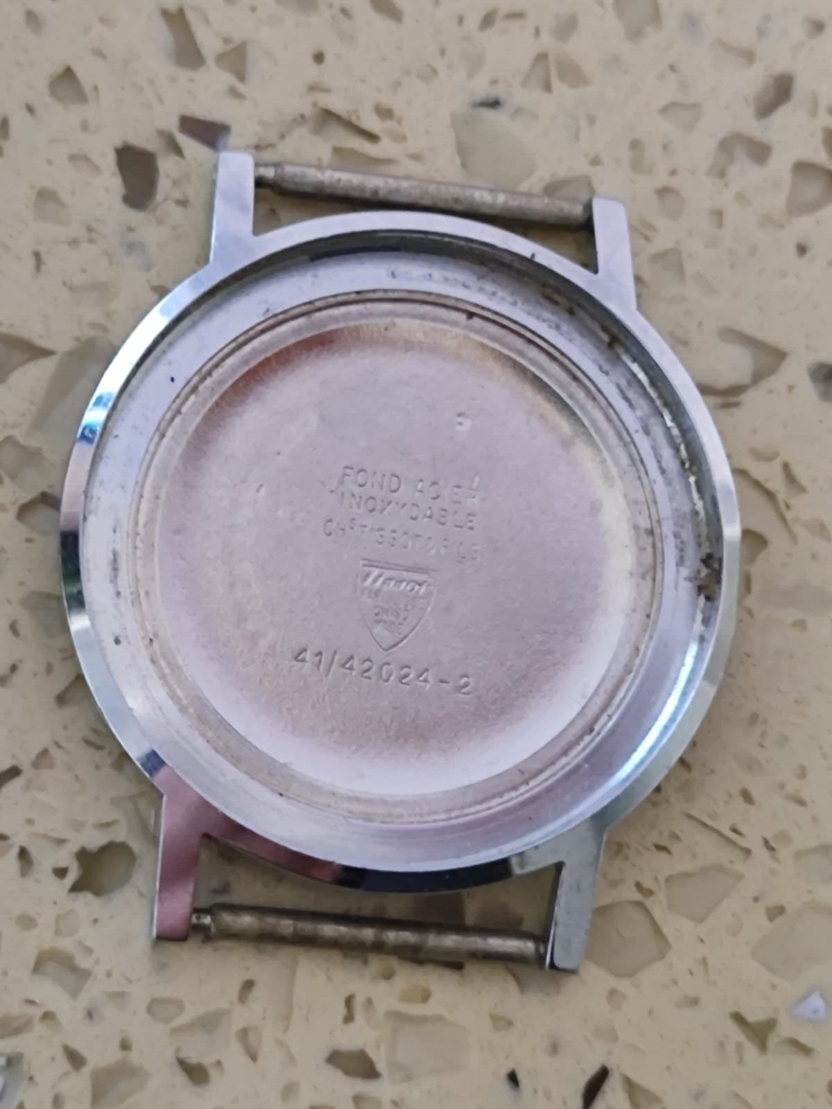 1960s Tissot Seastar Key 315T CASE Ref 41/42024-2 hand wind Swiss NOS Rear