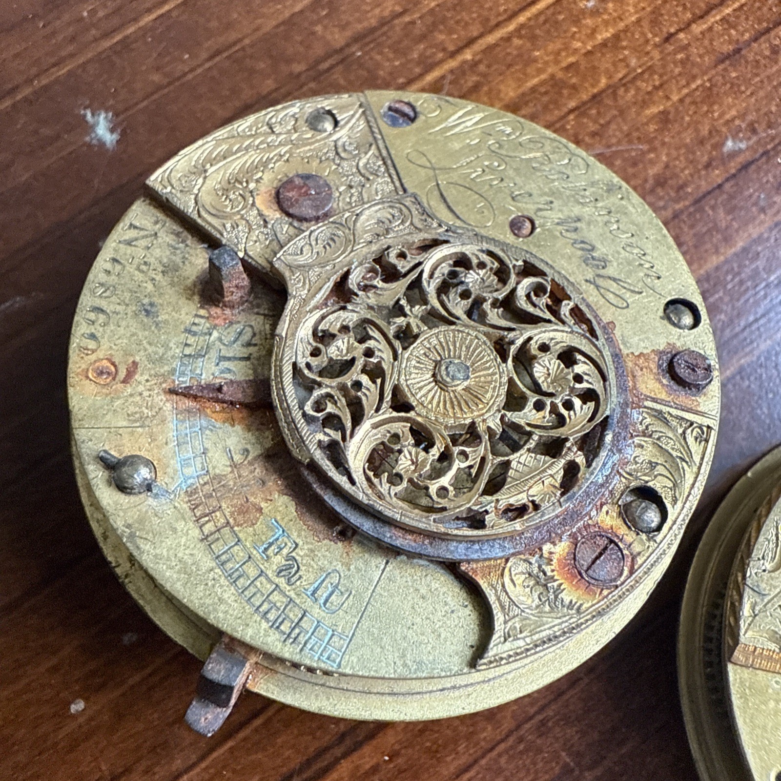 Antique W. M. Robinson Verge Fusee Liverpool Movement + Another Parts Repair.