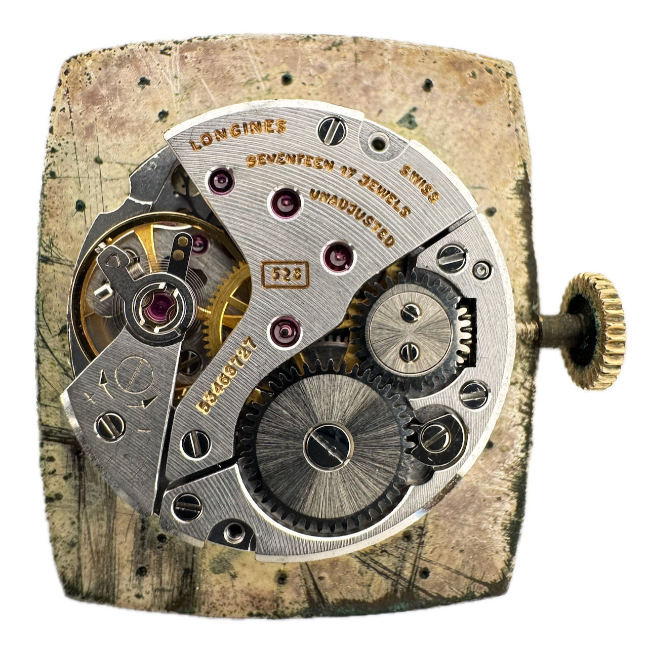 Vintage 19.5mm 1976 Longines Tank Style 528 Mechanical Wristwatch Movement Swiss